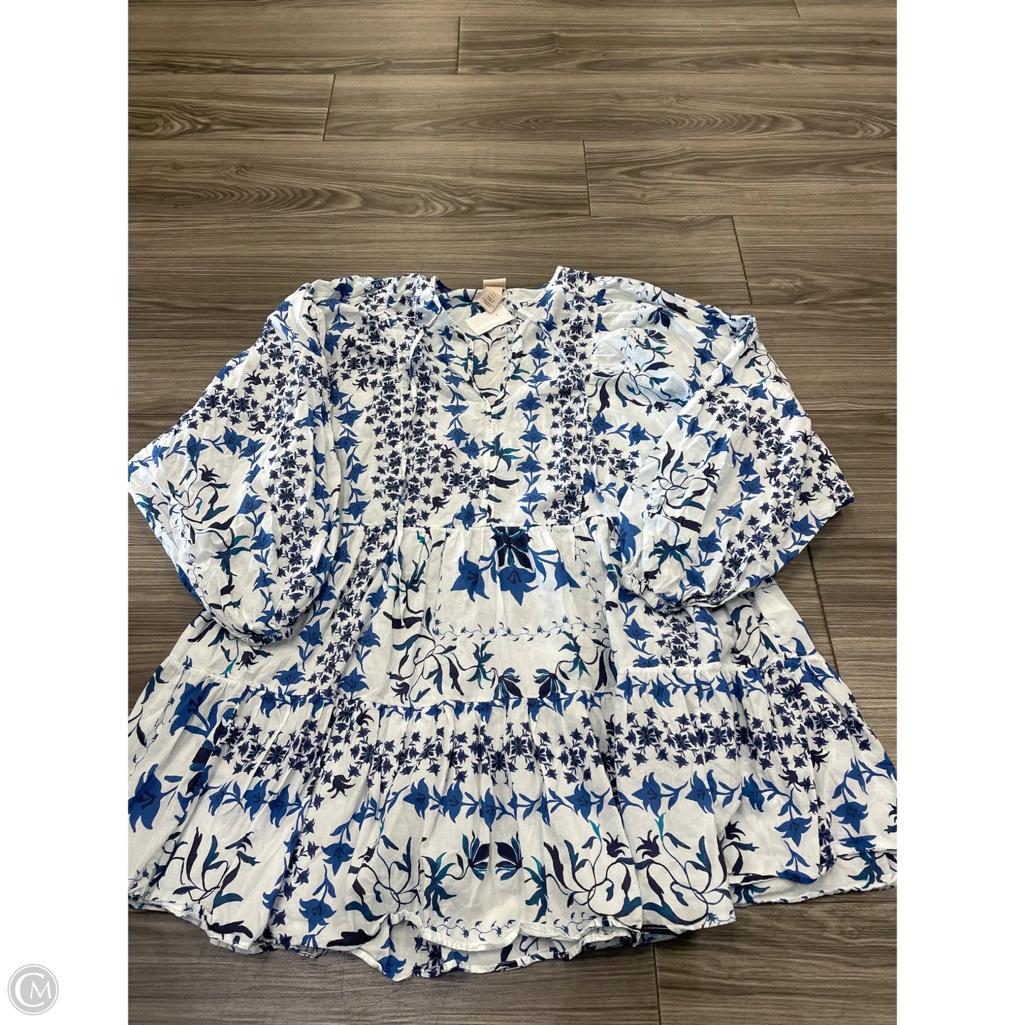 Dress Casual Short By H&m In Blue & White, Size: S