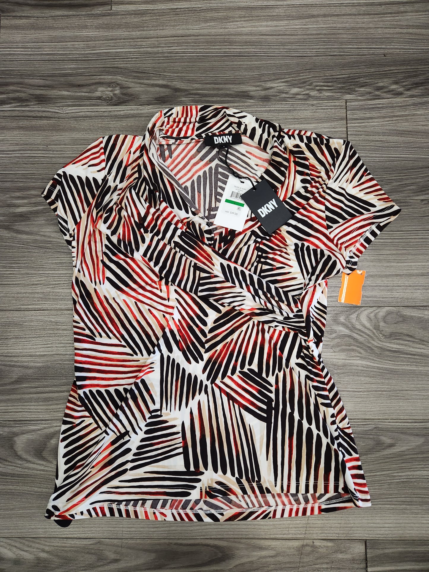 Top Short Sleeve By Dkny Size: L