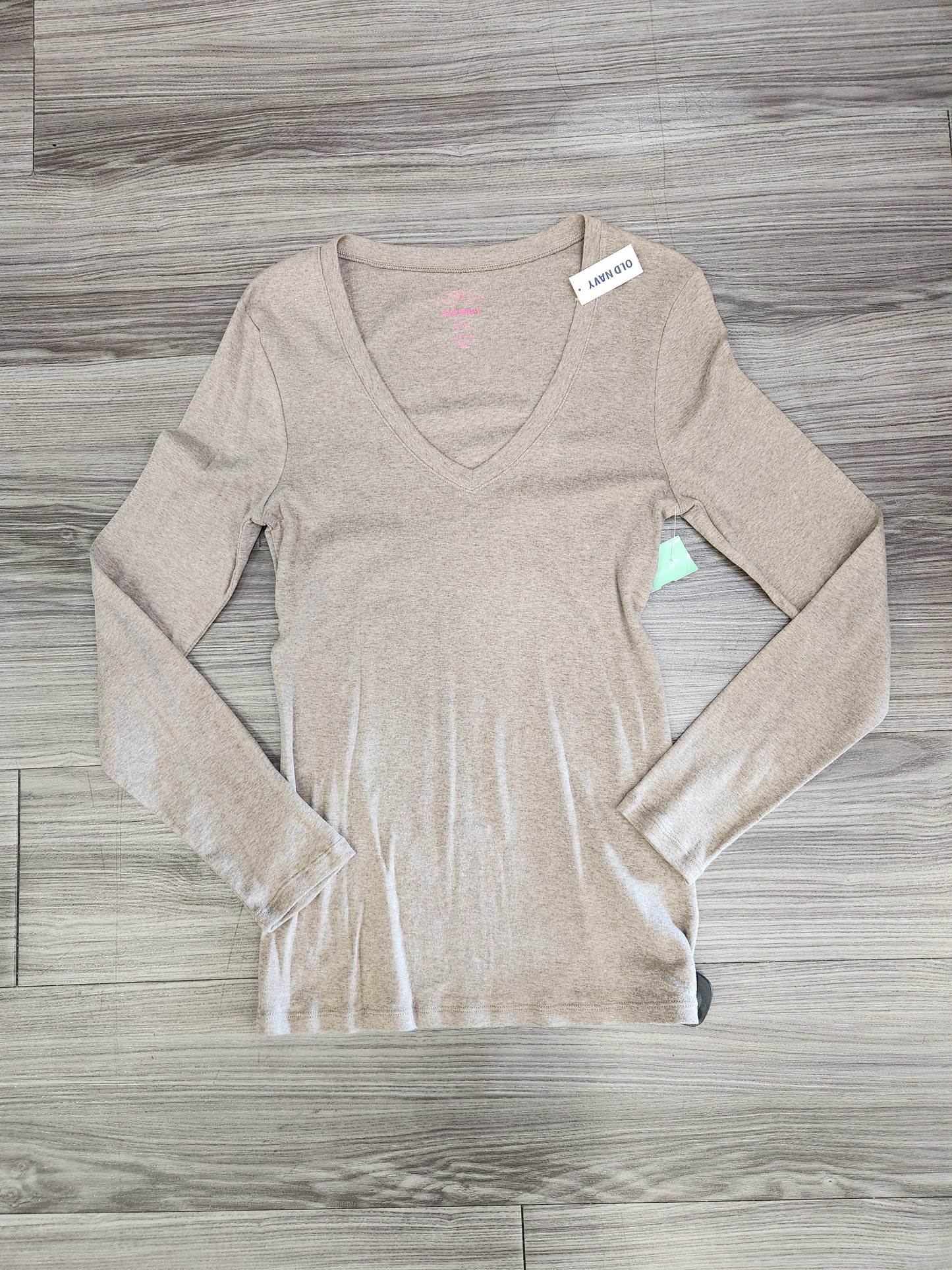 Top Long Sleeve By Old Navy In Tan, Size: M