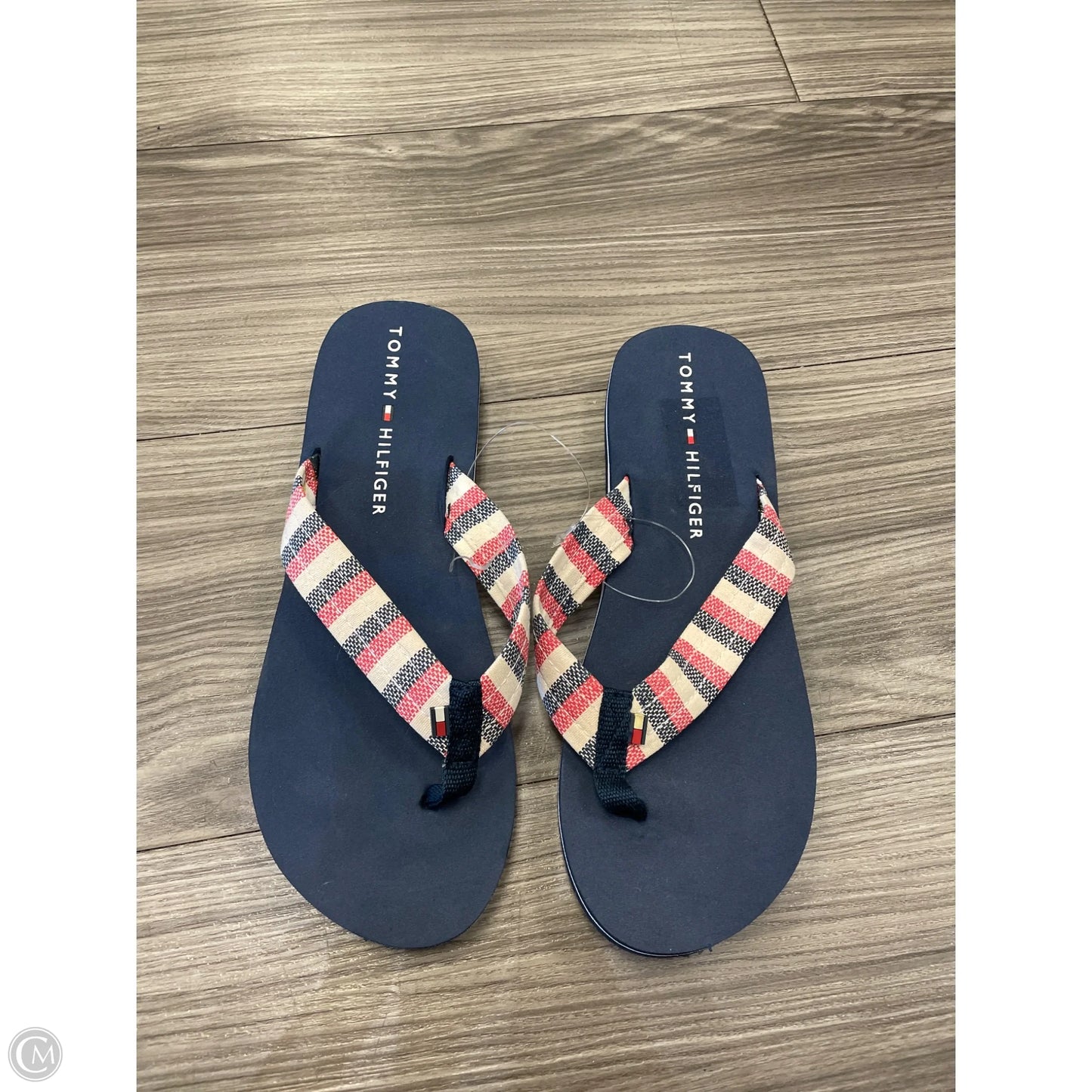 Sandals Flip Flops By Tommy Hilfiger In Blue & Red & White, Size: 11