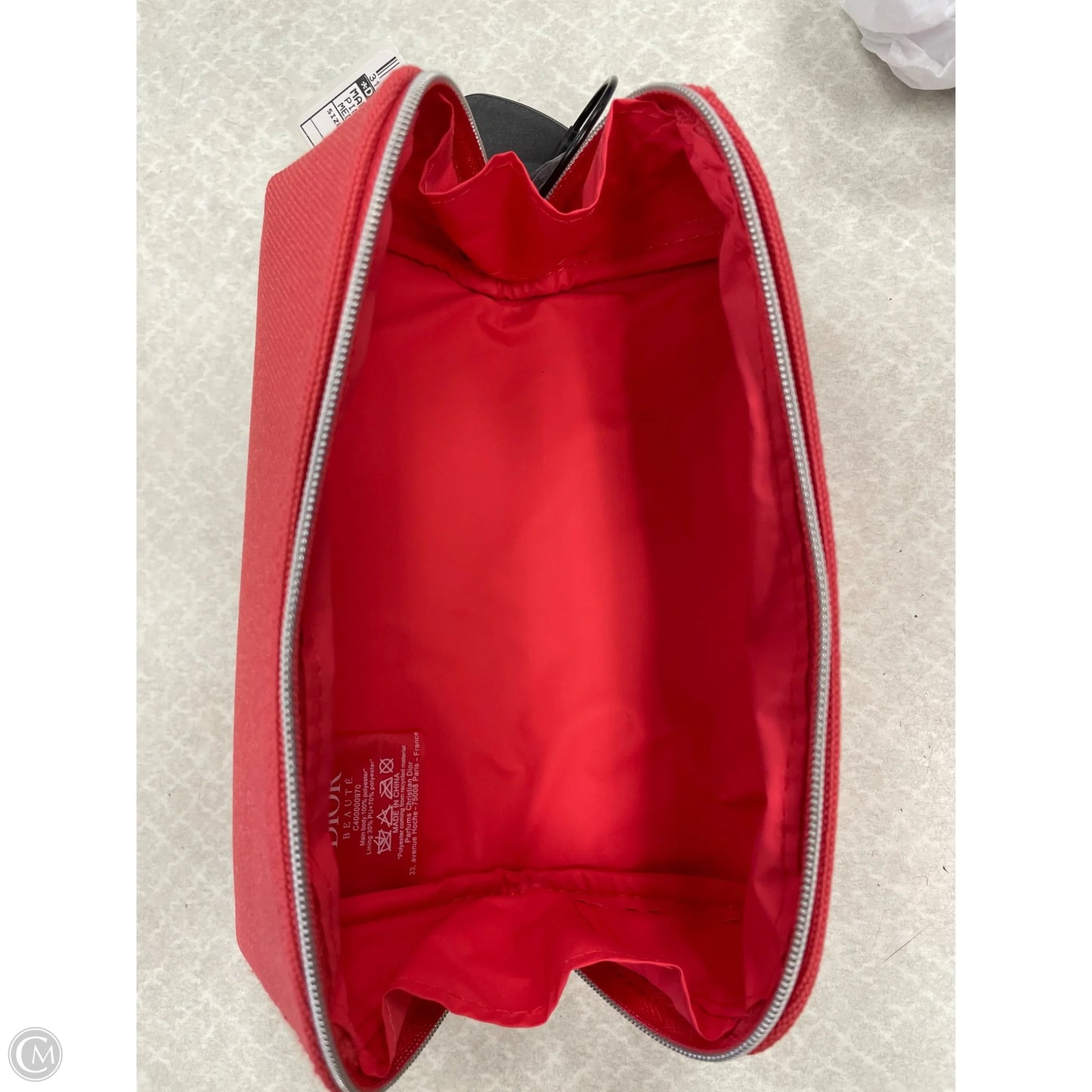 Makeup Bag Luxury Designer By Dior, Size: Medium