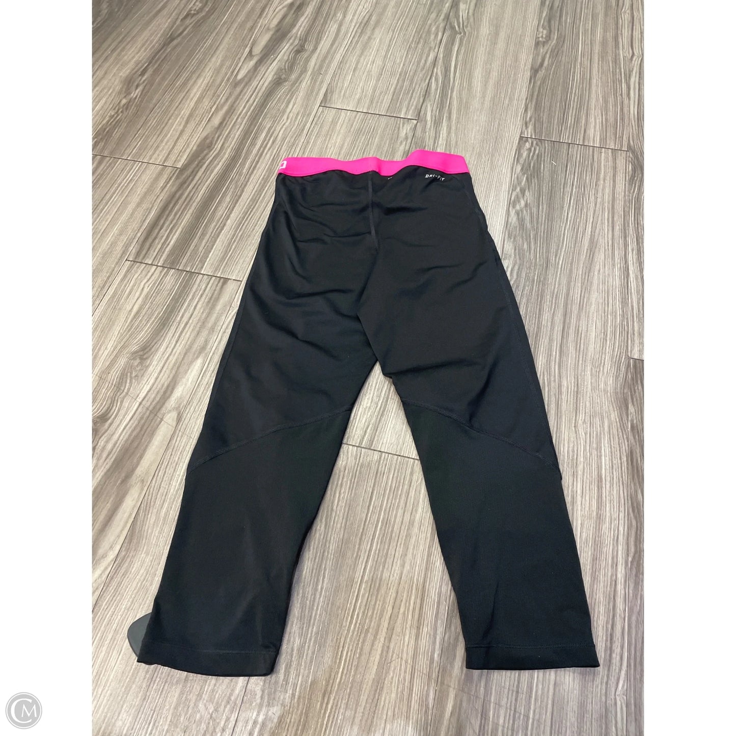 Athletic Leggings By Nike In Black & Pink, Size: M