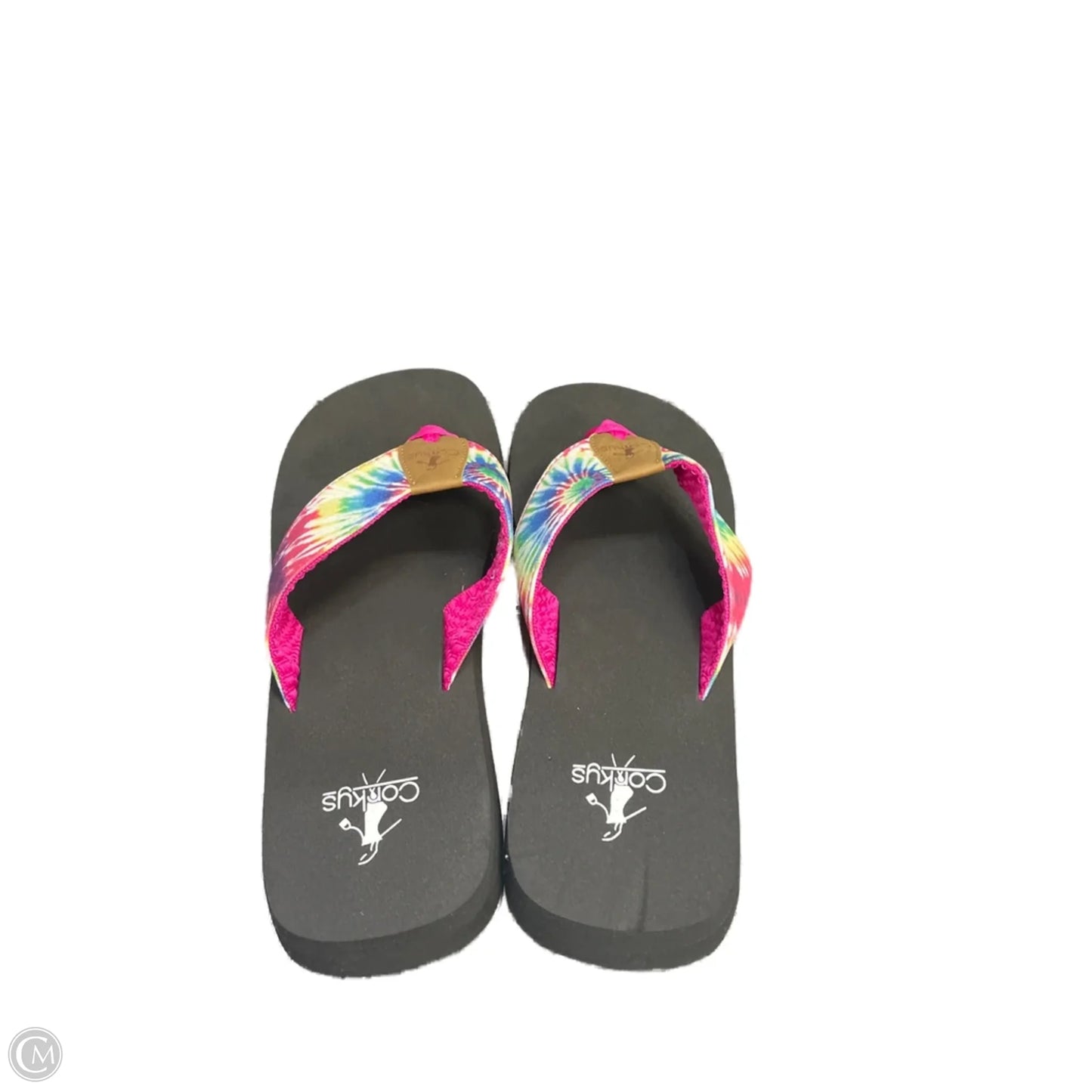 Sandals Flip Flops By Corkys In Tie Dye Print, Size: 9