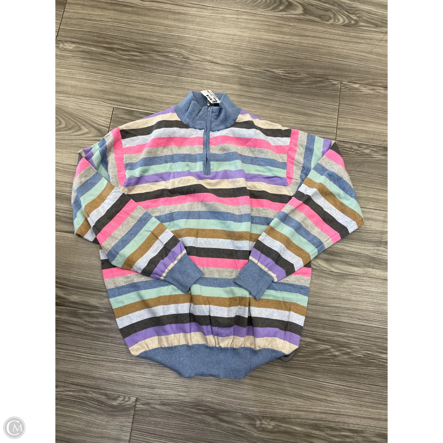 Sweatshirt Collar By Clothes Mentor In Striped Pattern, Size: Xl