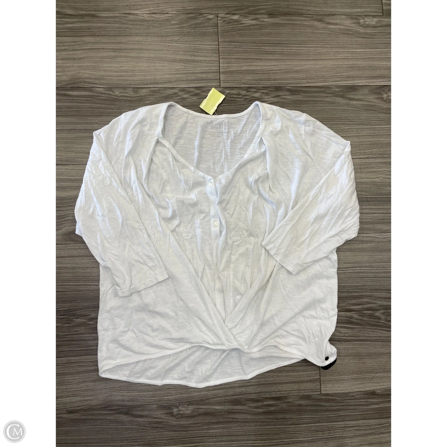 Blouse Long Sleeve By Pure Jill In White, Size: L