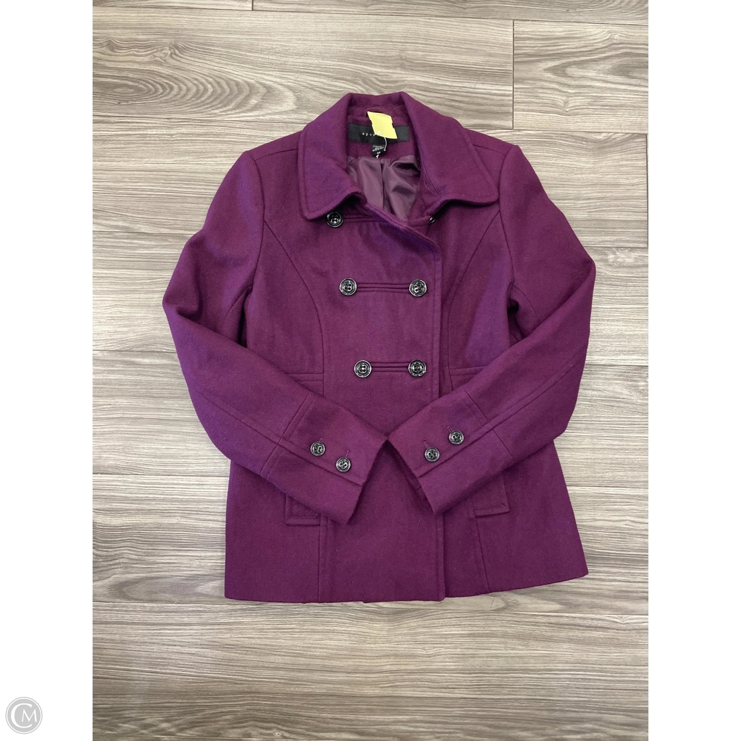 Coat Peacoat By Apostrophe In Purple, Size: M
