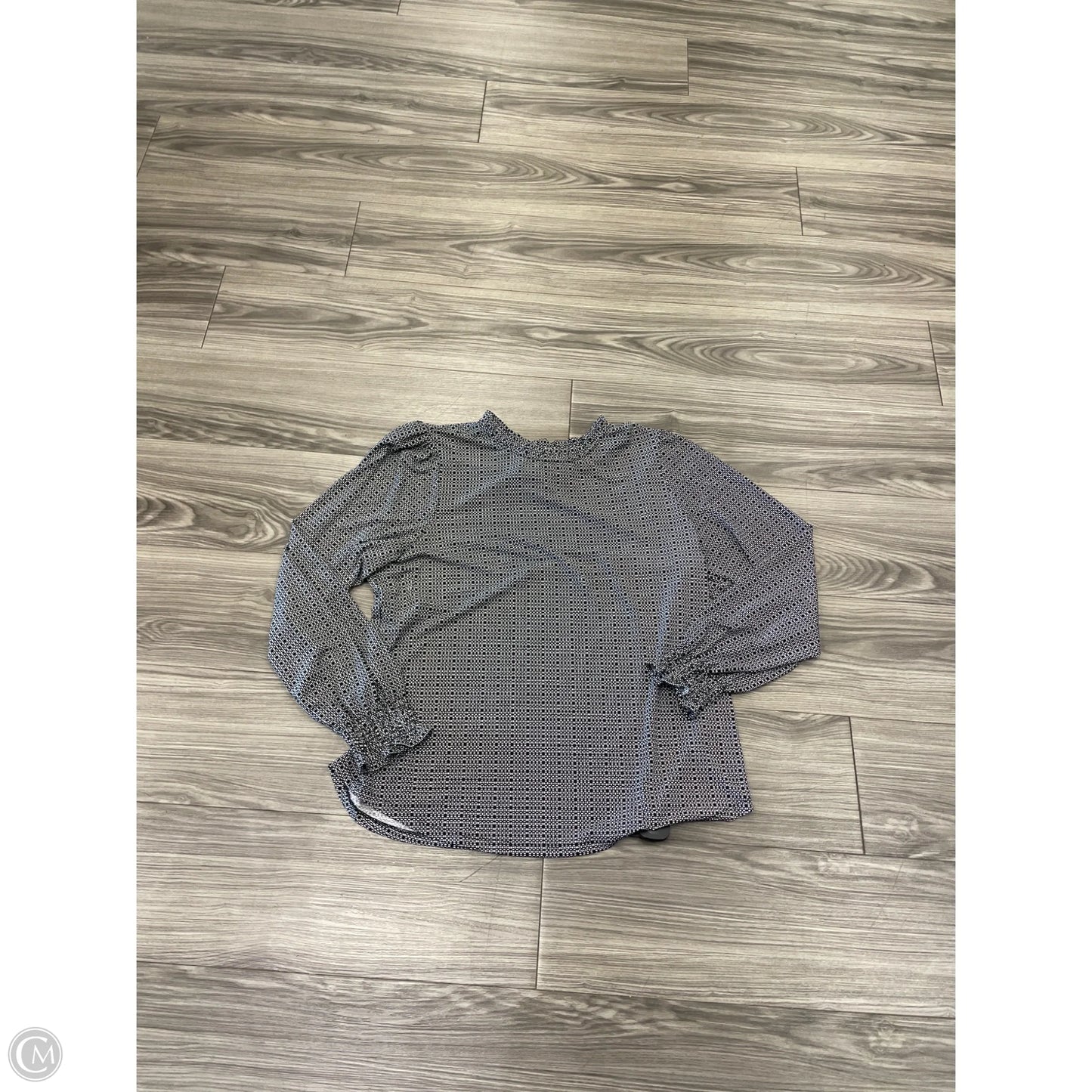 Top Long Sleeve By Adrianna Papell In Black & White, Size: Xl