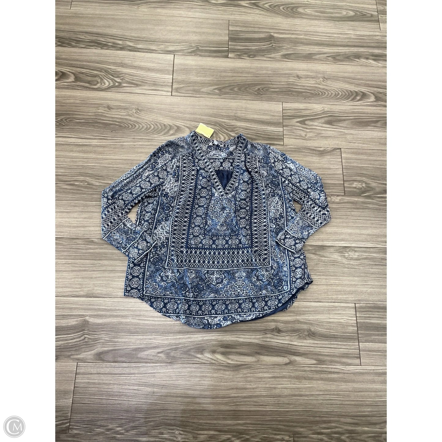 Top Long Sleeve By Lucky Brand In Blue, Size: Xl
