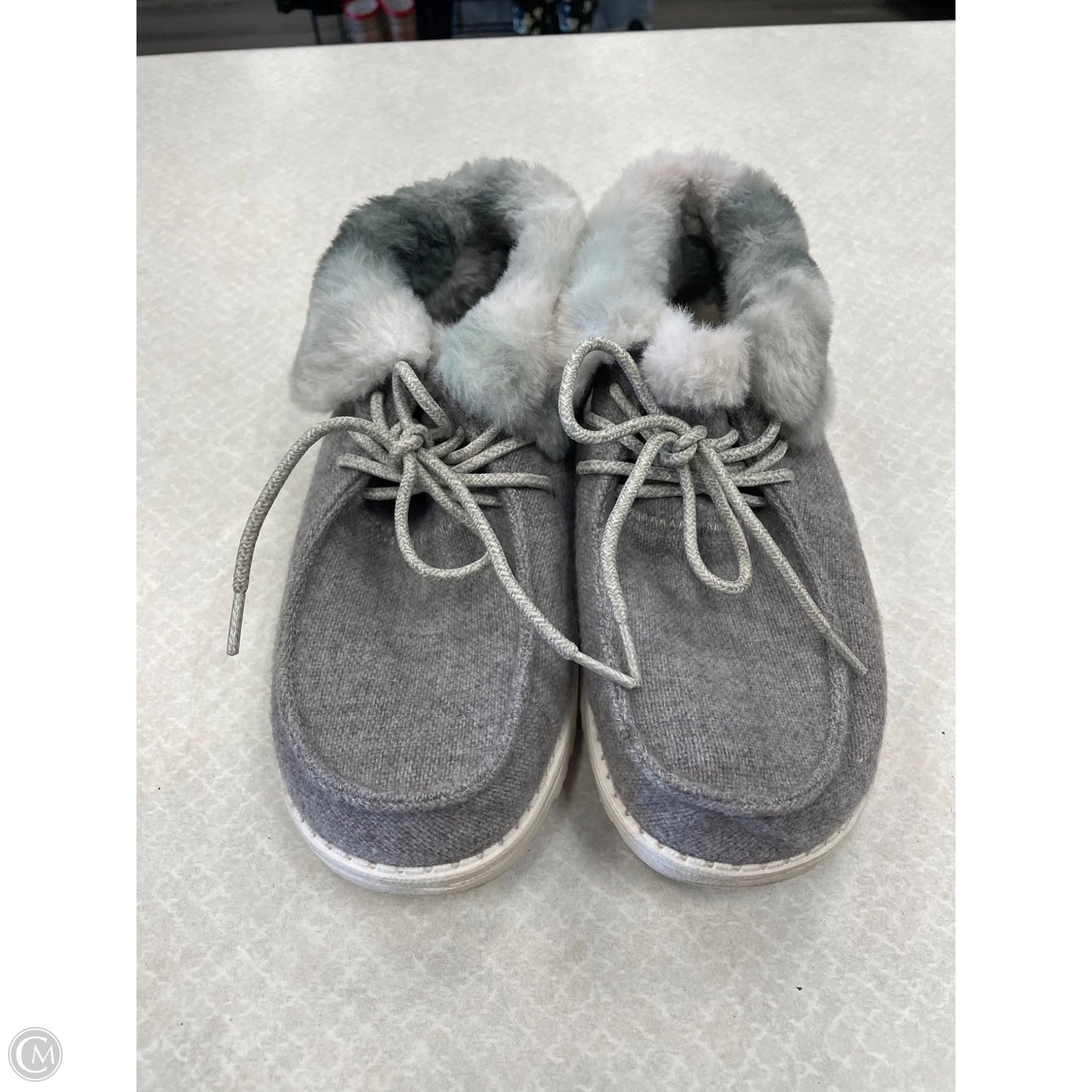 Boots Ankle Flats By Hey Dude In Grey, Size: 7