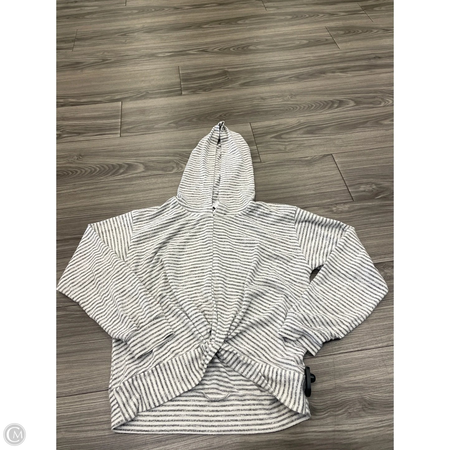 Sweatshirt Hoodie By Cmc In Striped Pattern, Size: L