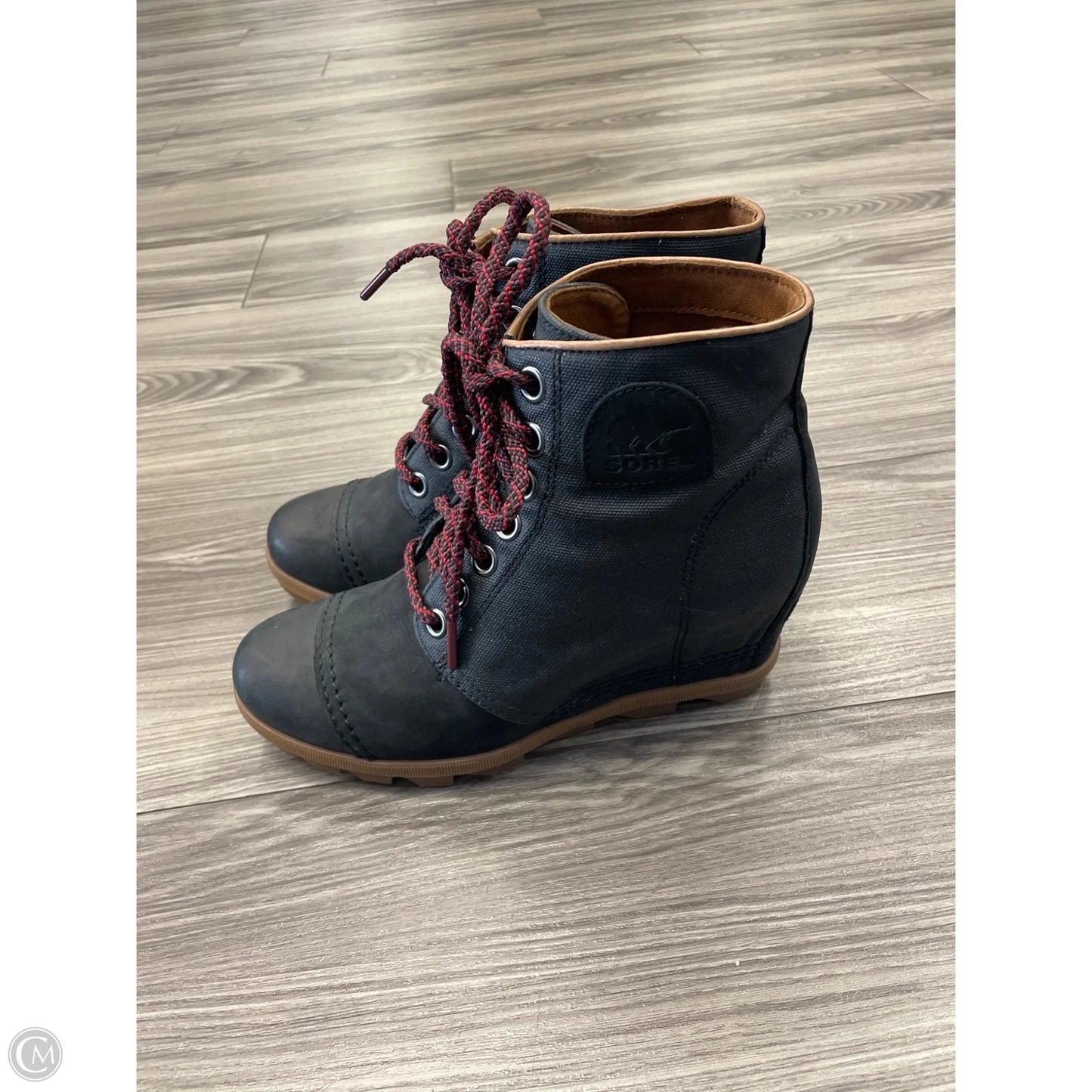 Boots Ankle Flats By Sorel In Black & Brown, Size: 9.5