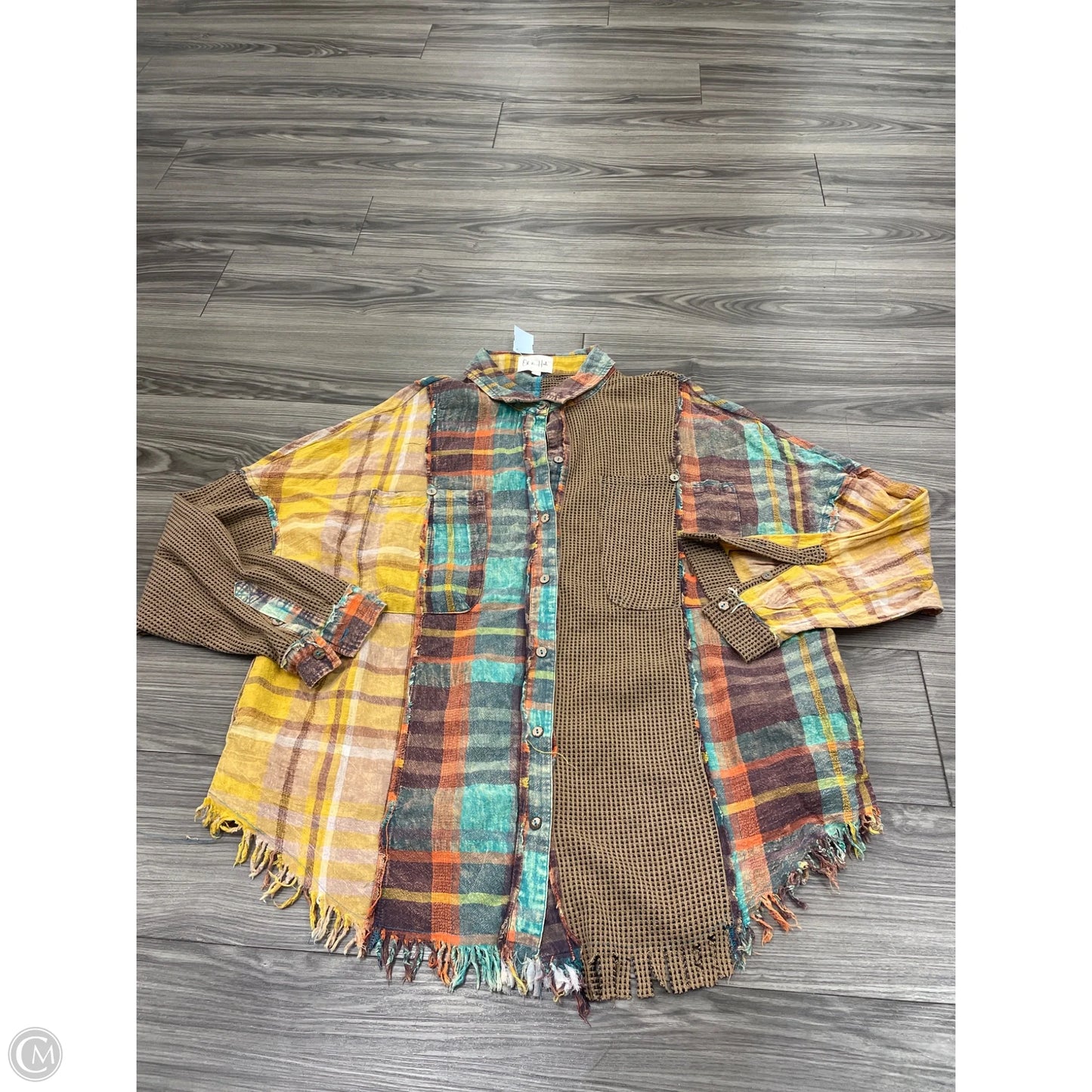 Blouse Long Sleeve By Oli & Hali In Multi-colored, Size: L