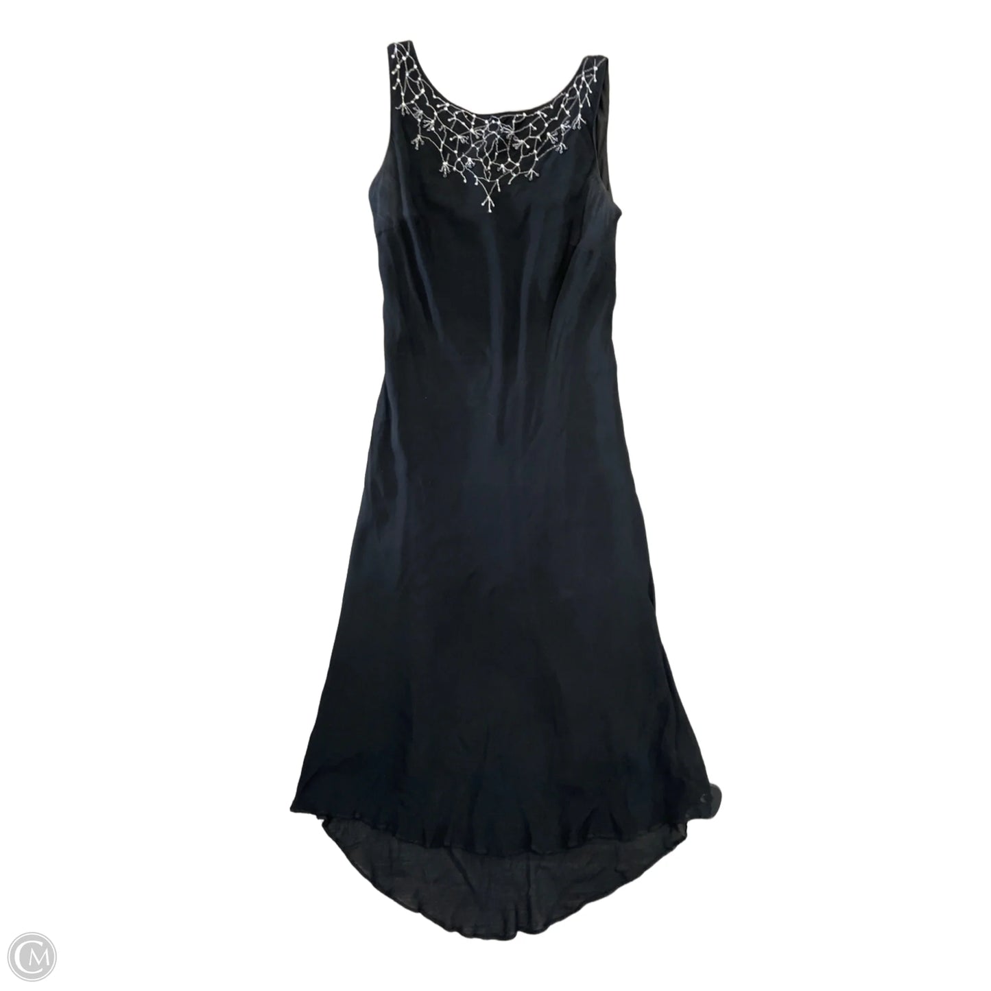 Dress Party Midi By Clothes Mentor In Black & Silver, Size: 8p