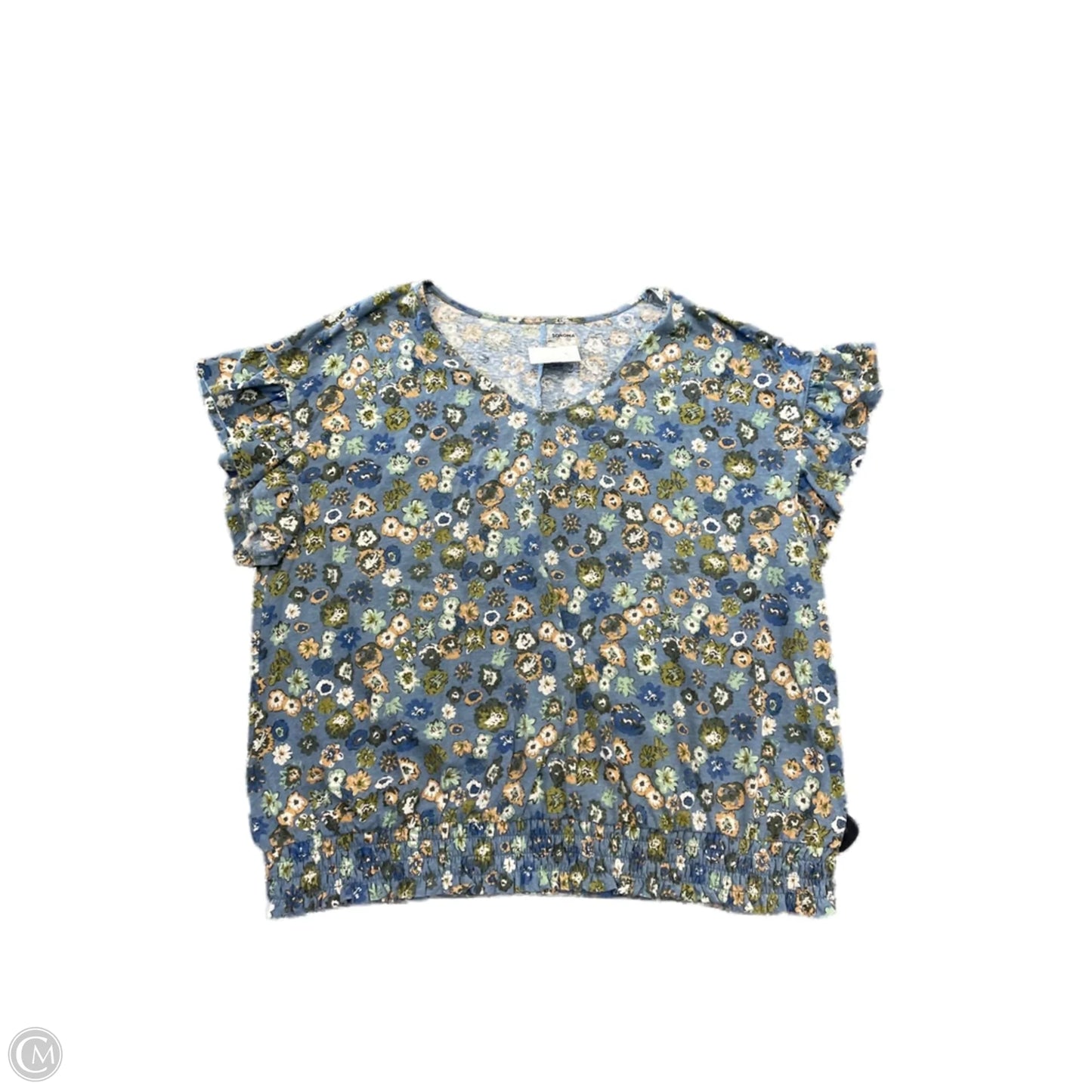 Top Short Sleeve By Sonoma In Floral Print, Size: 2x