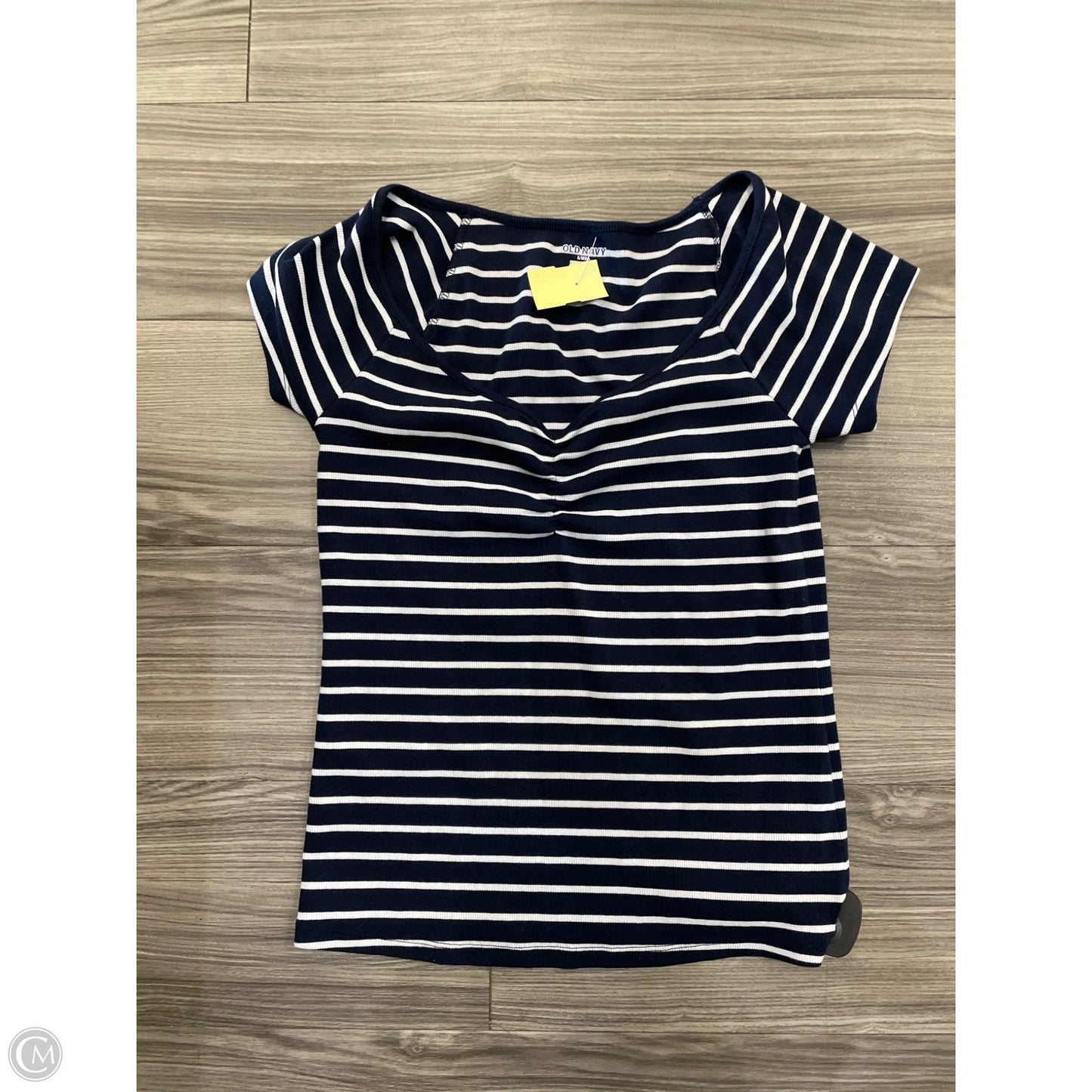 Top Short Sleeve By Old Navy In Striped Pattern, Size: L