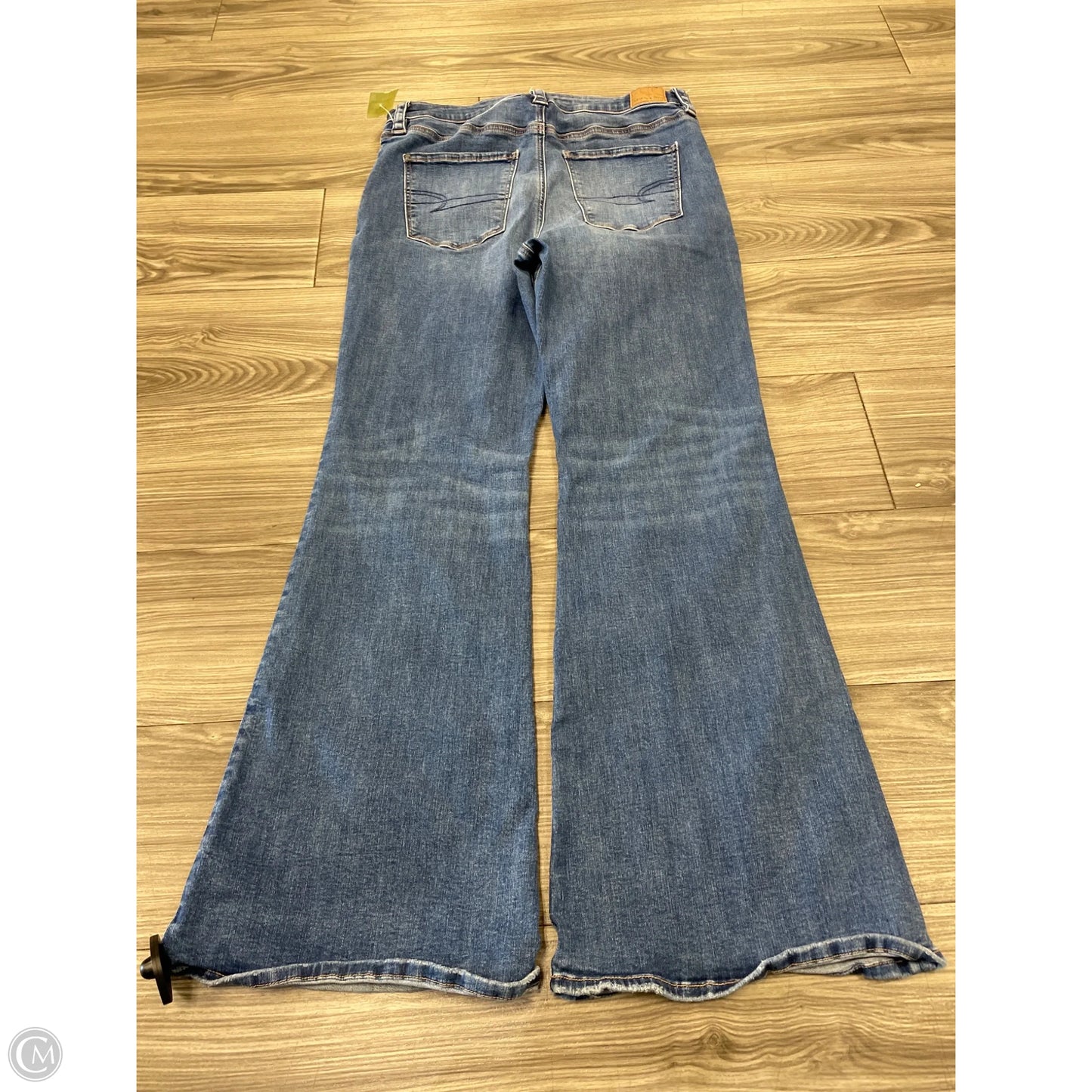 Jeans Flared By American Eagle In Blue Denim, Size: 16
