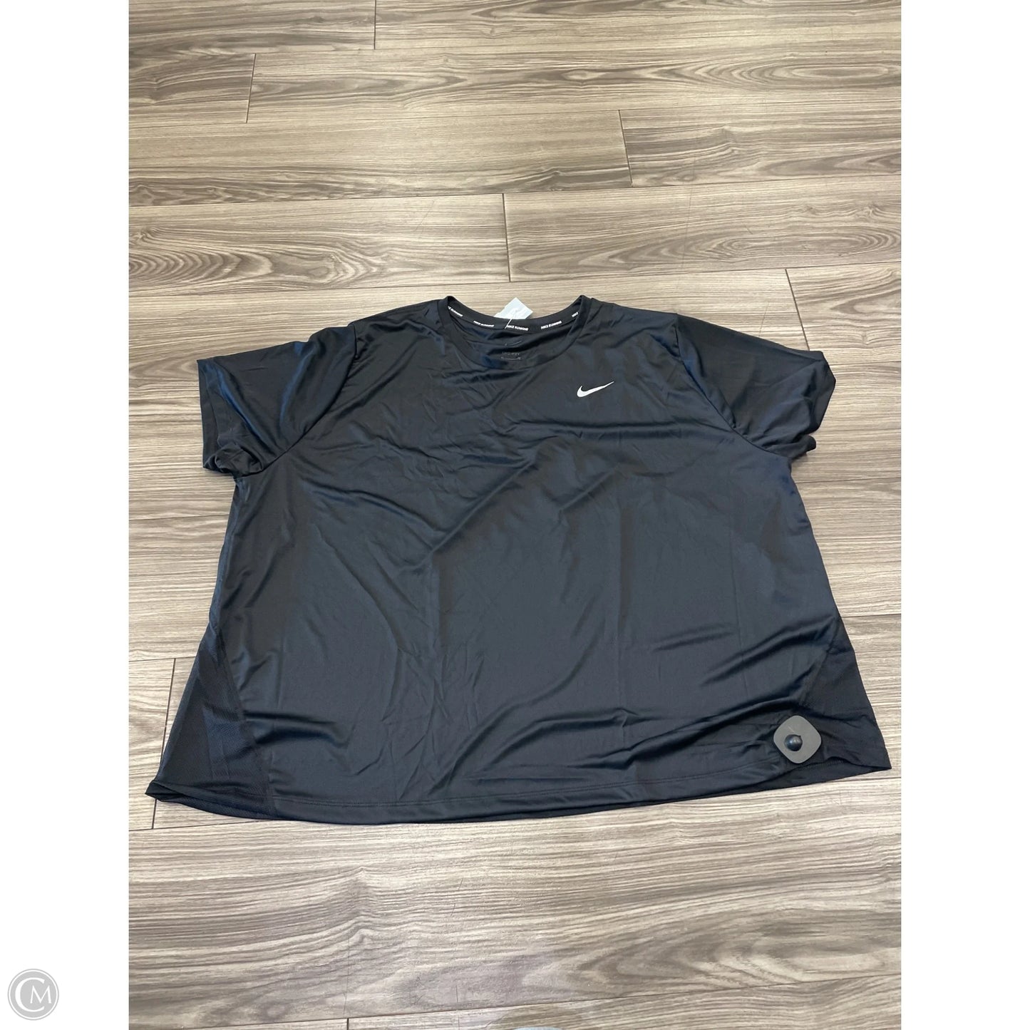 Athletic Top Short Sleeve By Nike In Black, Size: 3x