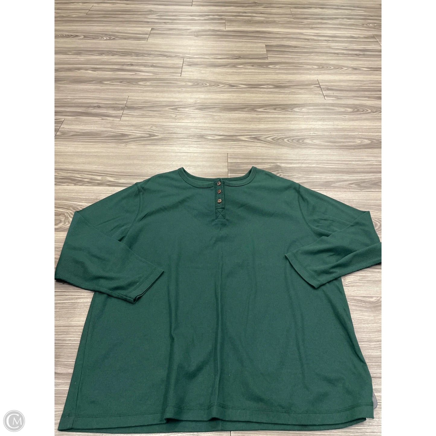 Top Long Sleeve By Clothes Mentor In Green, Size: 18