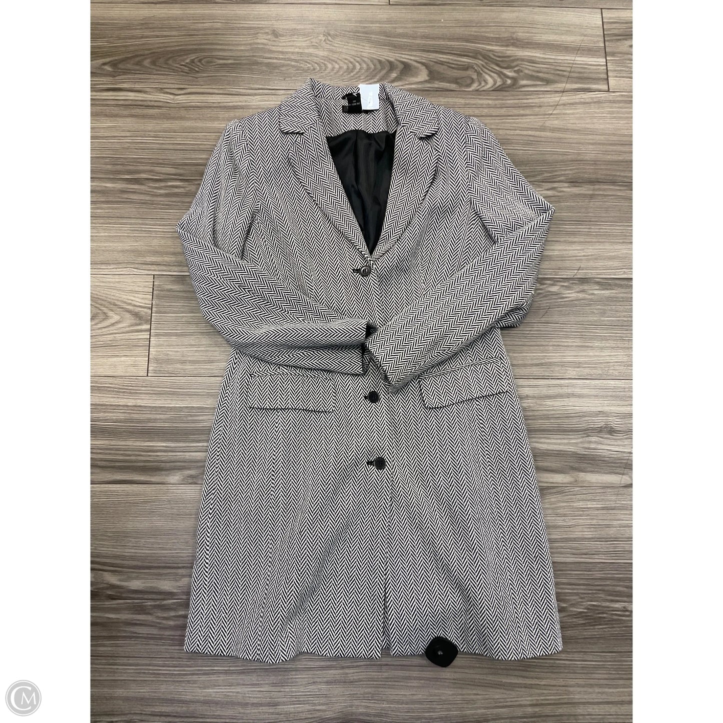 Jacket Other By Clothes Mentor In Black & White, Size: 12
