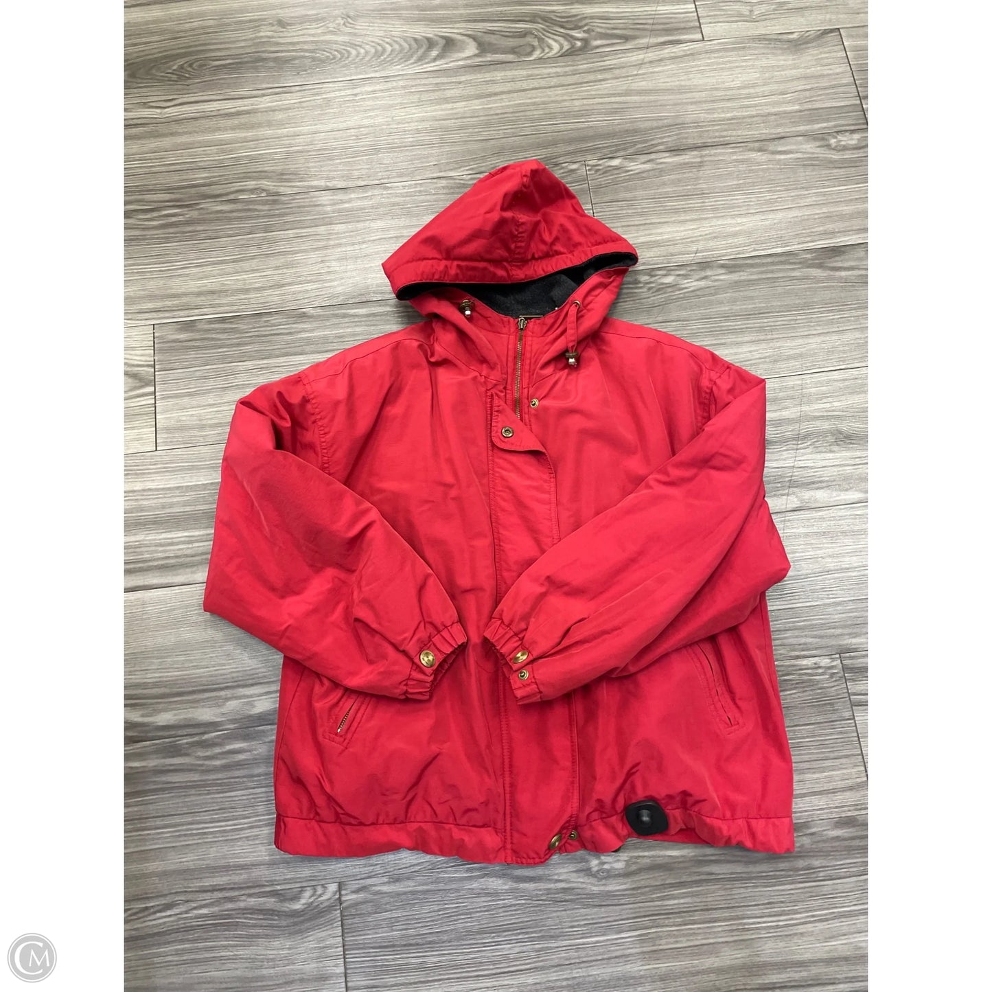 Jacket Windbreaker By London Fog In Red, Size: M