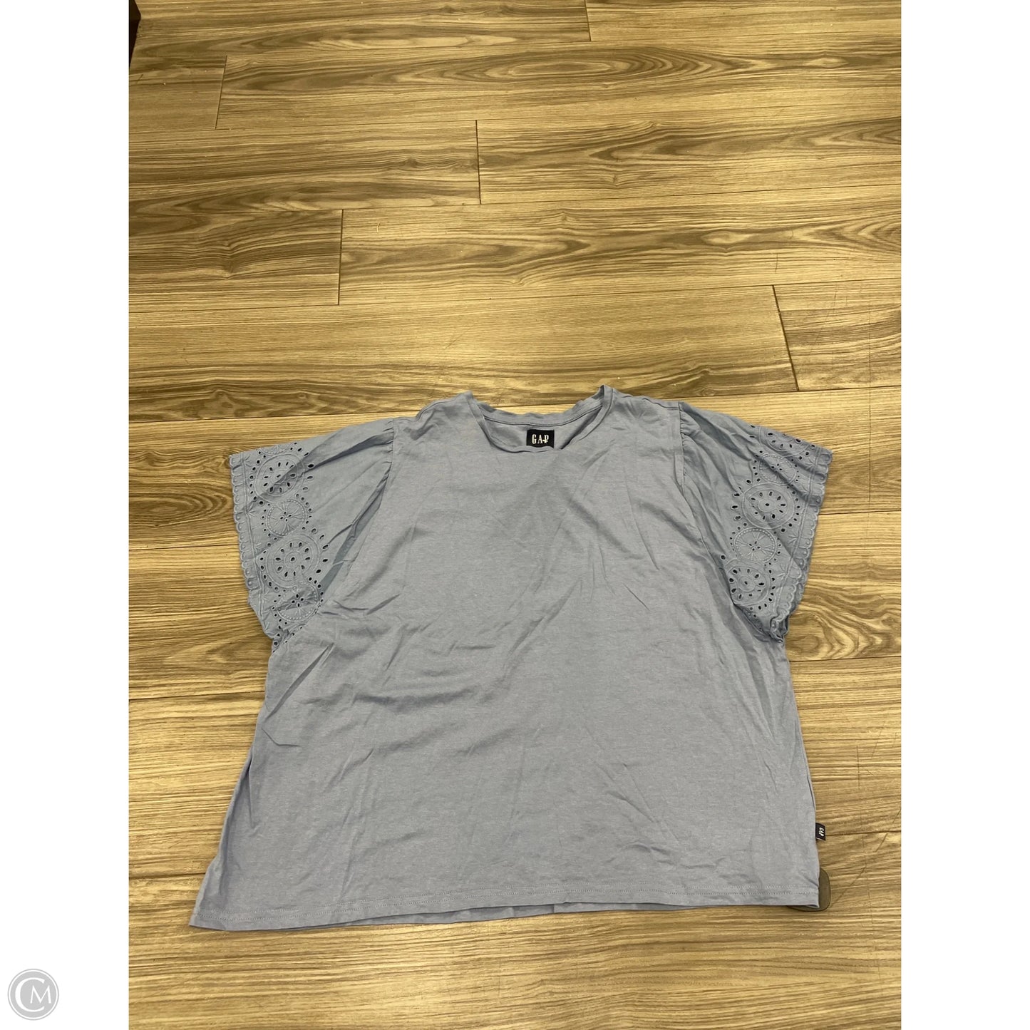 Top Short Sleeve By Gap In Blue, Size: Xl