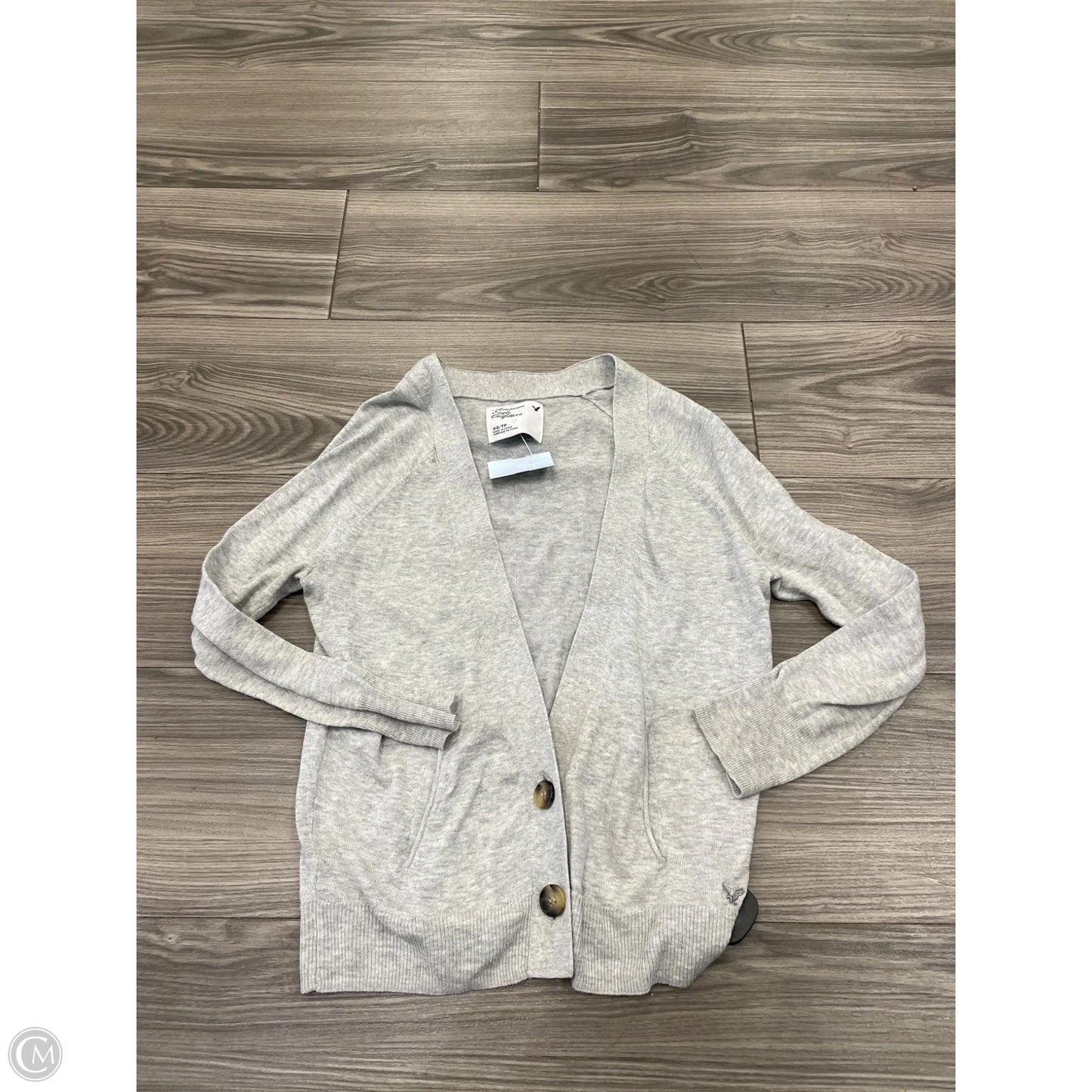 Cardigan By American Eagle In Grey, Size: Xs