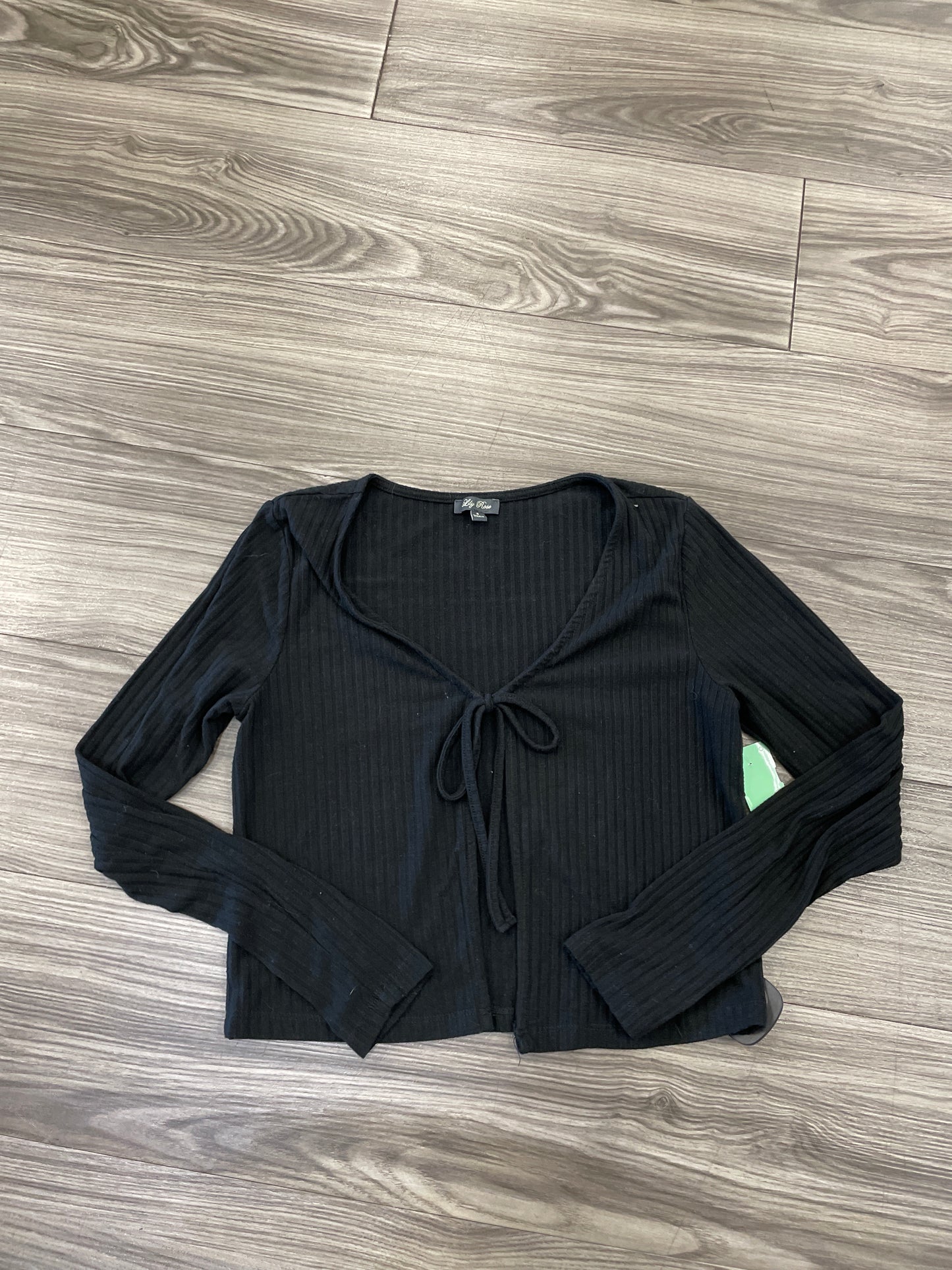 Top Long Sleeve By Lily Rose In Black, Size: S