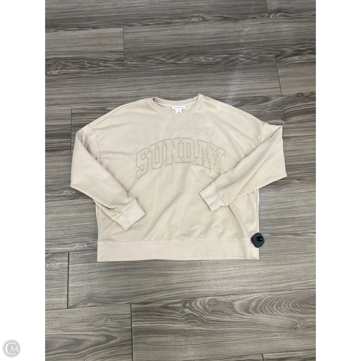 Sweatshirt Crewneck By Cupcakes And Cashmere In Beige, Size: M