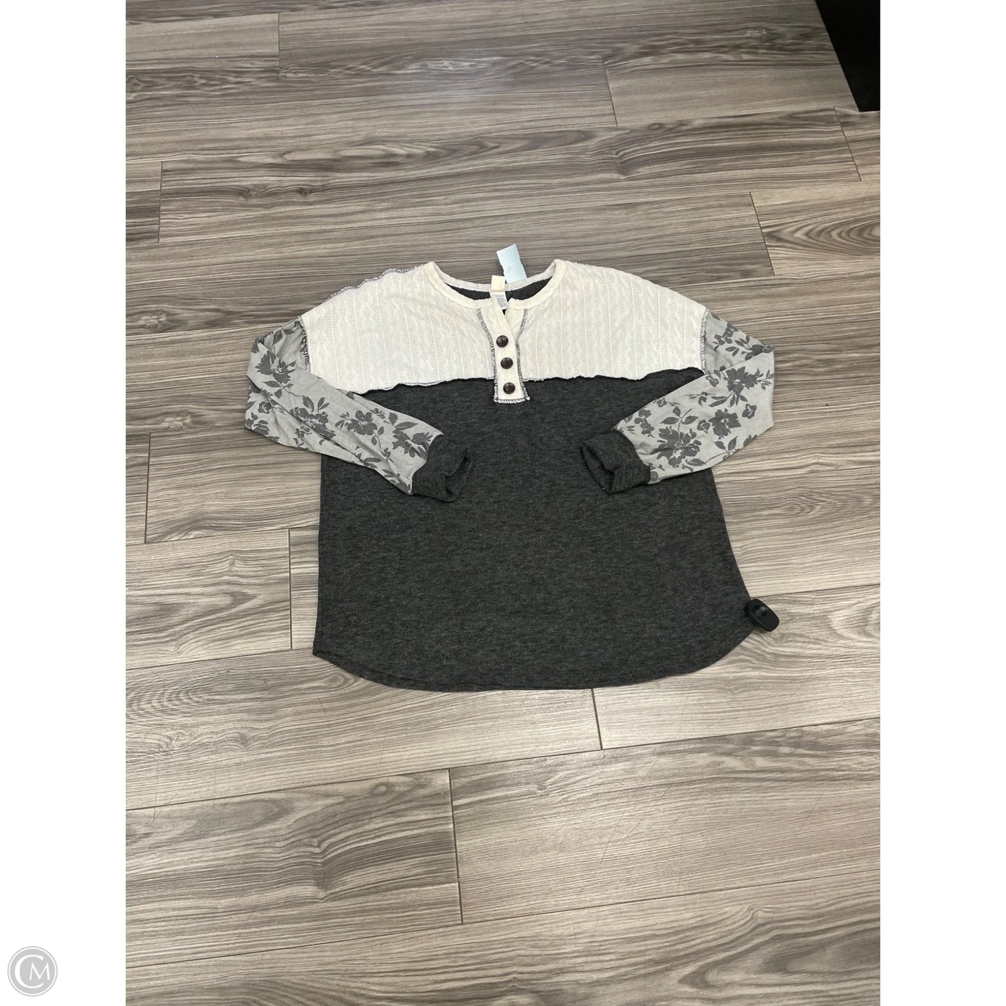 Top Long Sleeve By Free People In Grey, Size: 1x