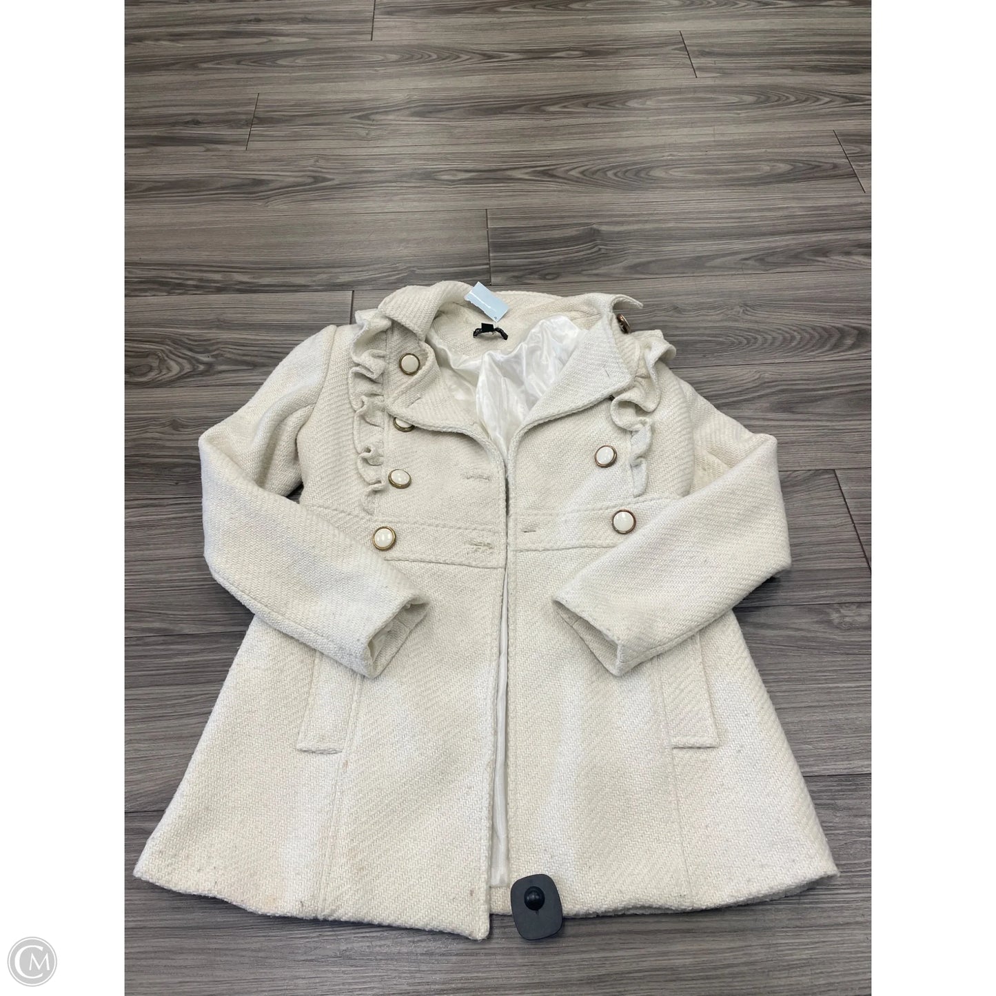 Coat Peacoat By Rampage In Cream, Size: M