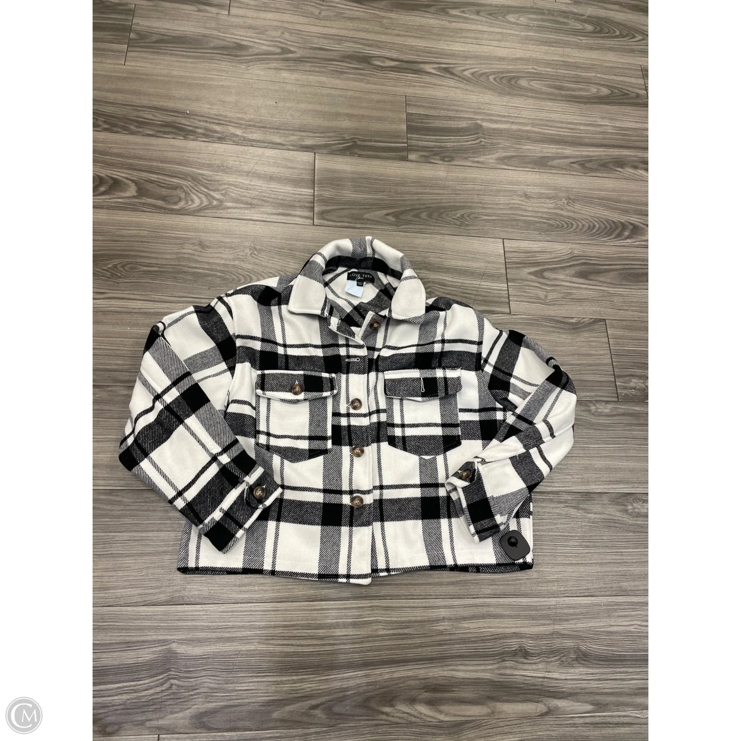 Jacket Other By Love Tree In Black & Cream, Size: L