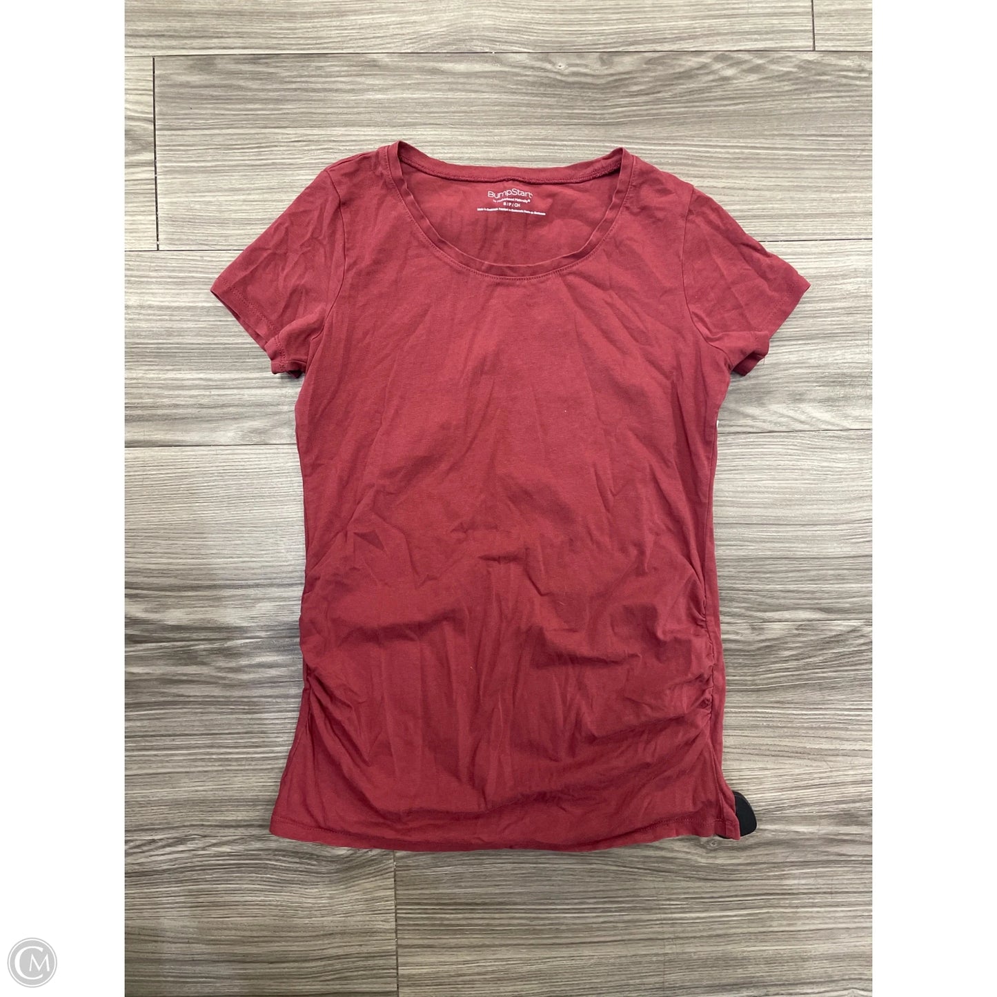 Top Short Sleeve By Bumpstart In Maroon, Size: S