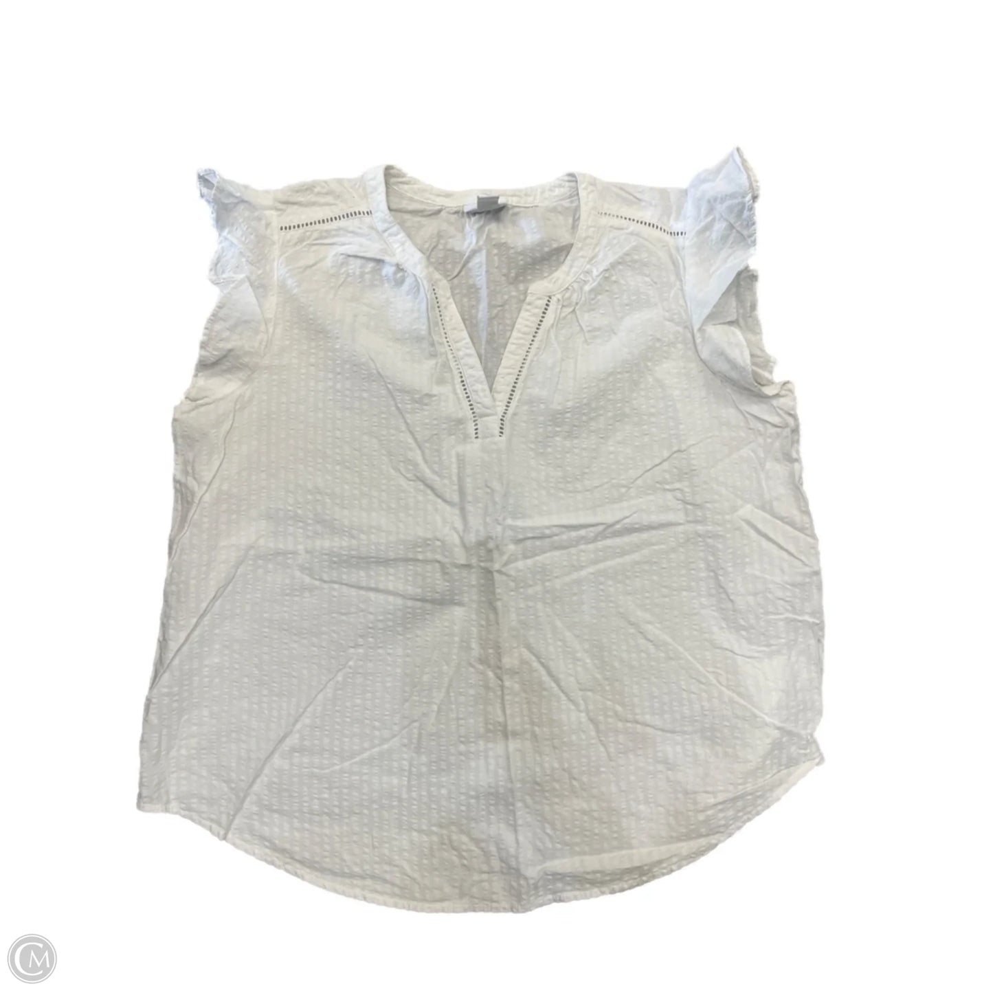Top Sleeveless By Liz Claiborne In White, Size: Xl