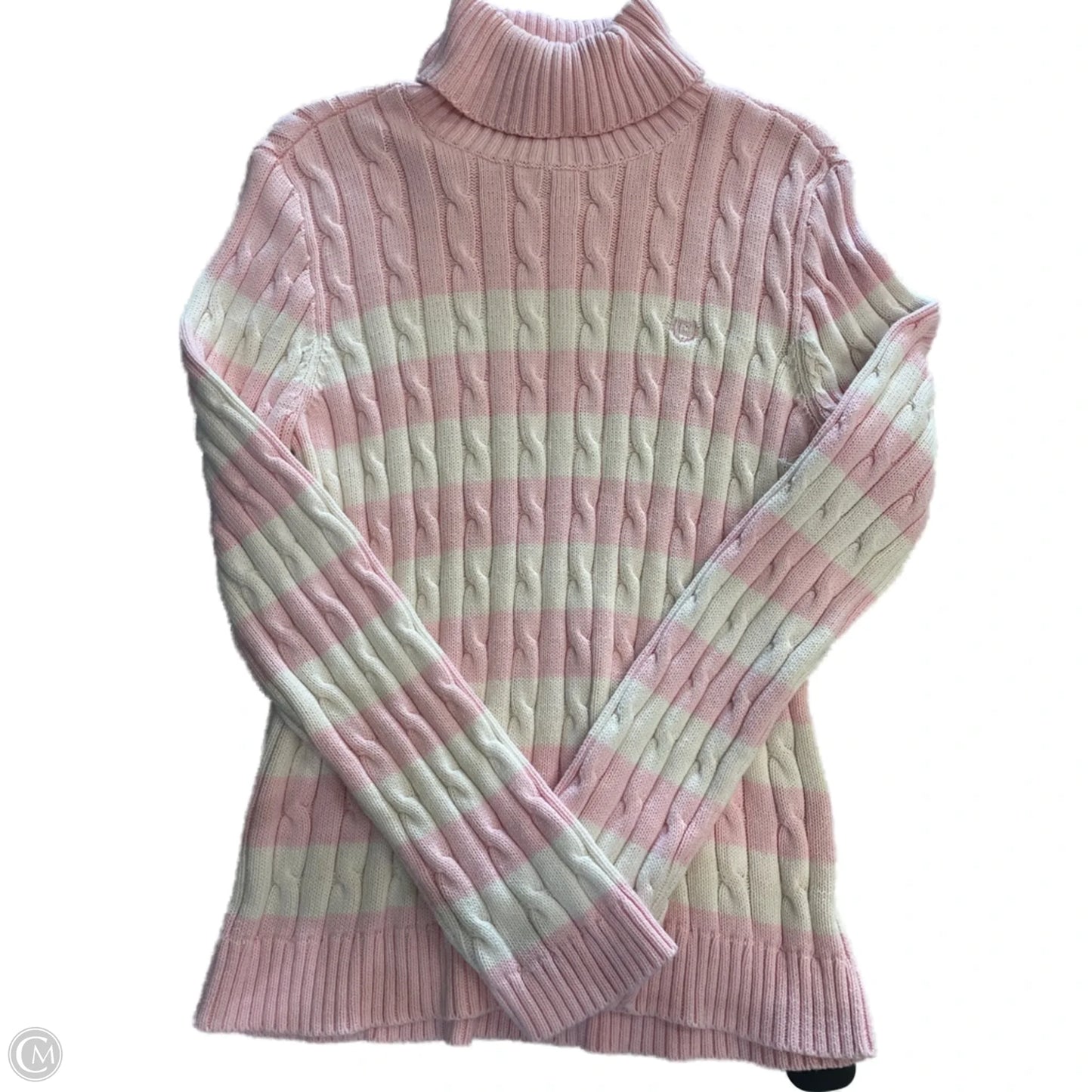 Sweater By Chaps In Pink, Size: L