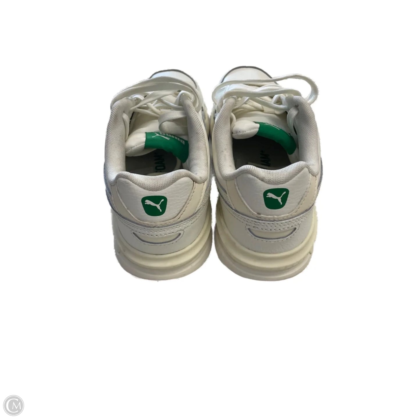 Shoes Sneakers By Puma In Green & White, Size: 8.5