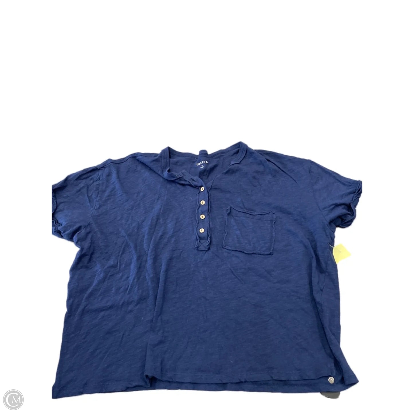 Top Short Sleeve By Torrid In Navy, Size: Xl