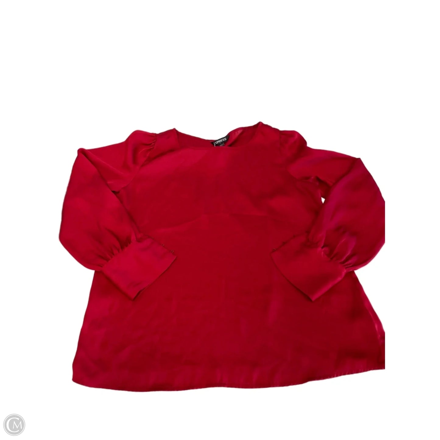Blouse Long Sleeve By Express In Red, Size: M