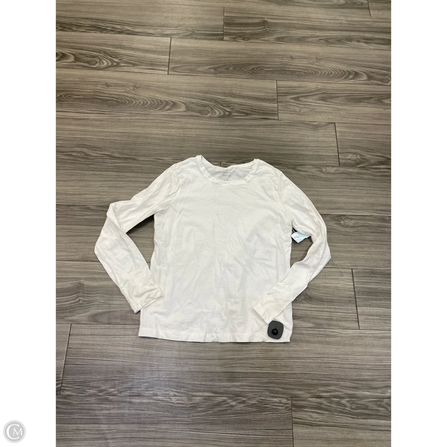 Top Long Sleeve By Banana Republic In White, Size: M