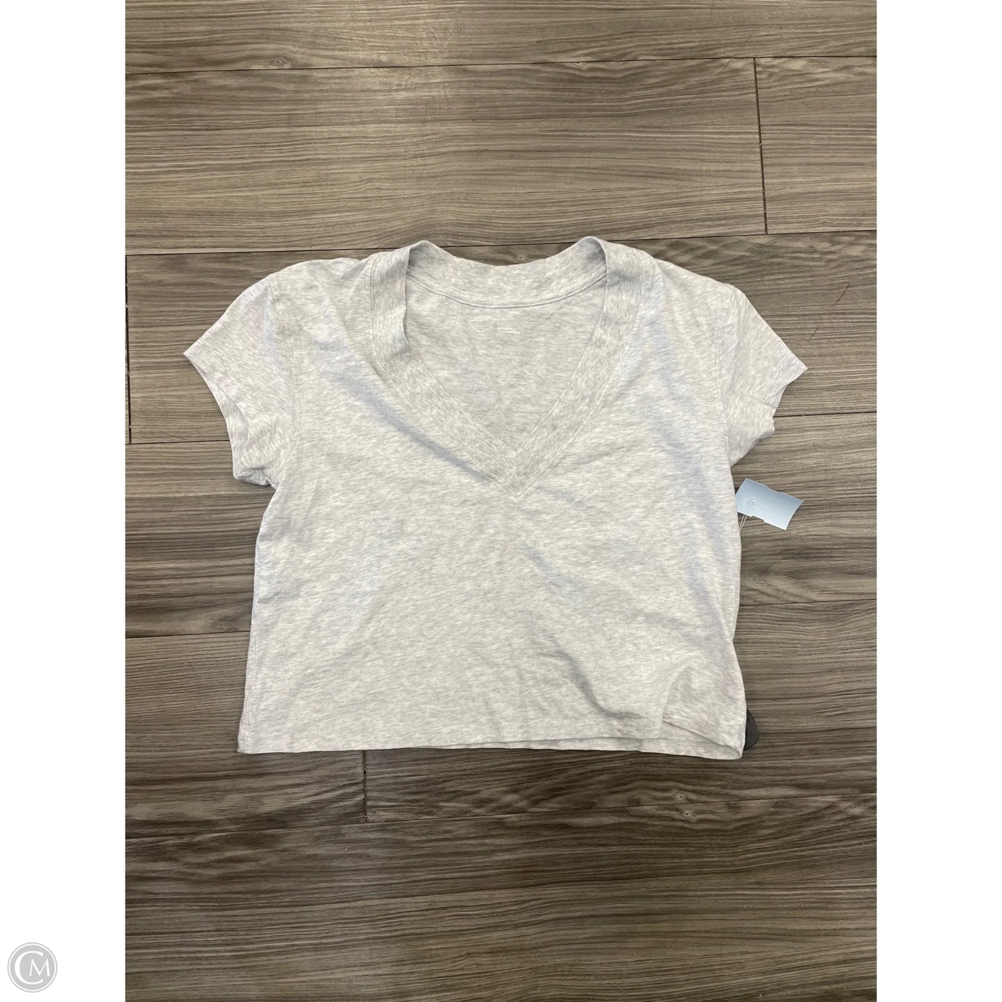 Top Short Sleeve By Aerie In Grey, Size: S