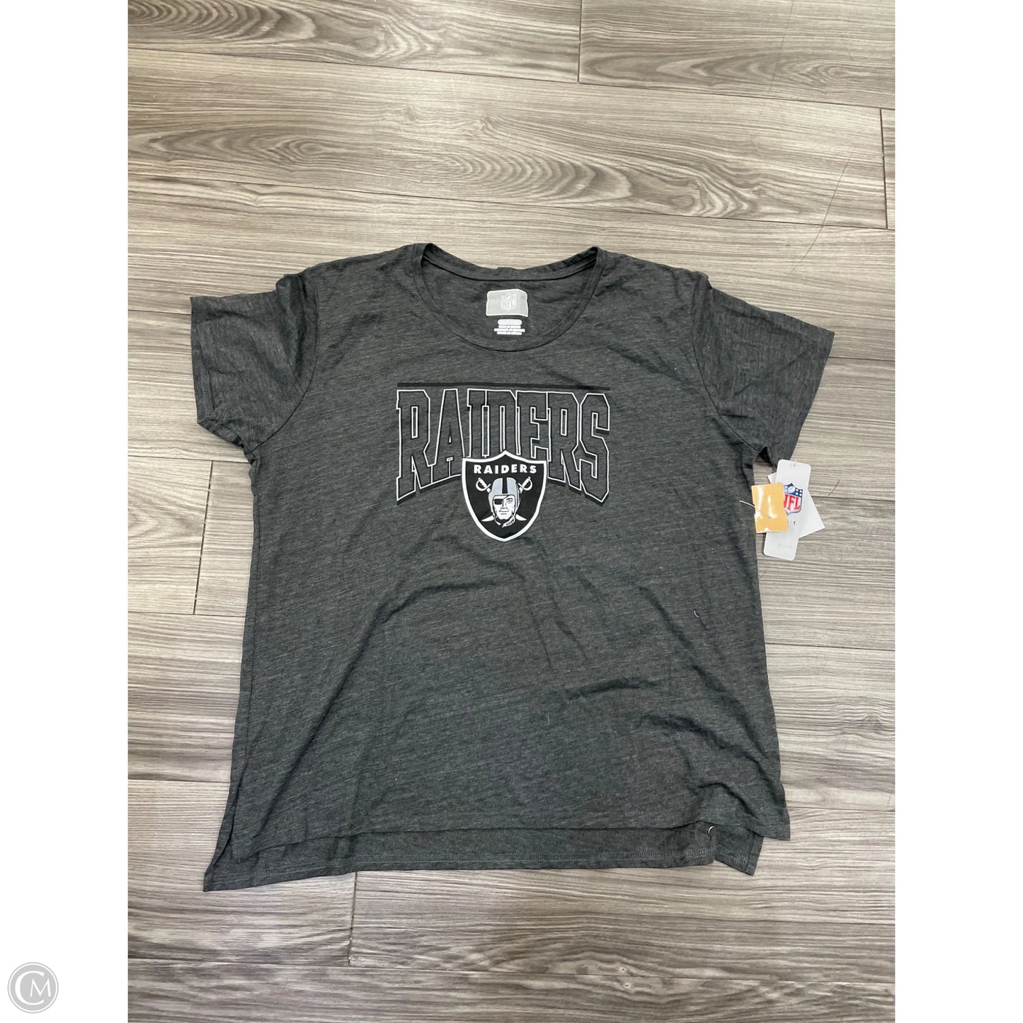 Top Short Sleeve By Cmc In Grey, Size: 2x