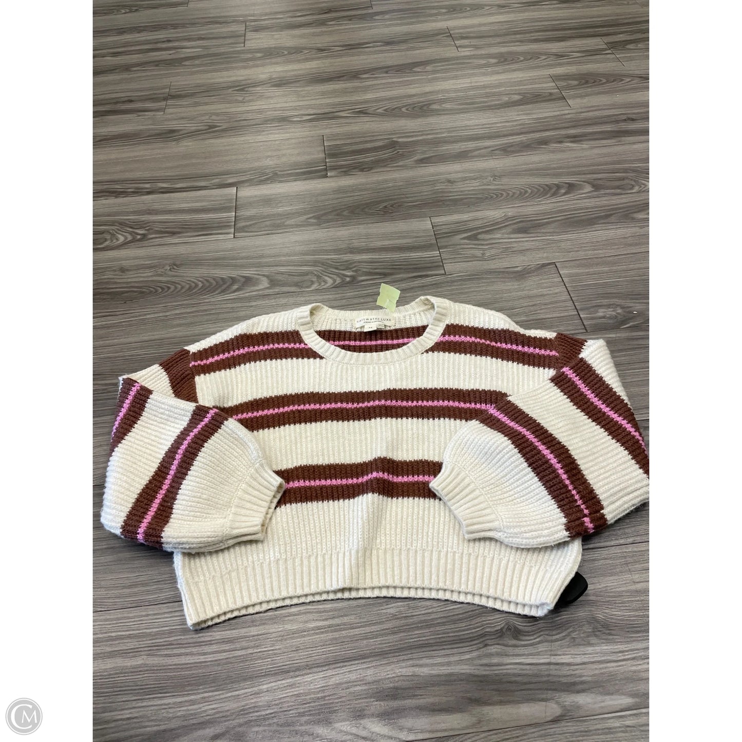 Sweater By Clothes Mentor In Striped Pattern, Size: M