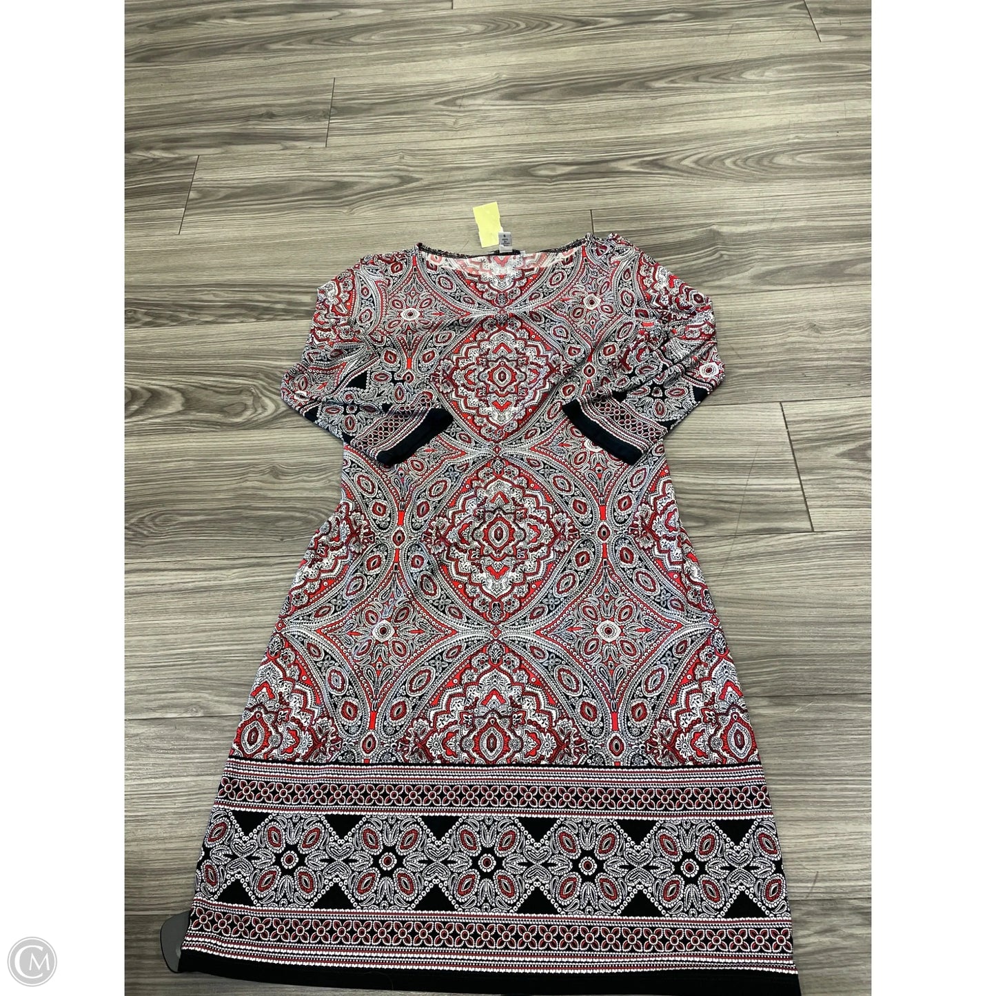 Dress Casual Midi By London Style In Black & Red, Size: 6