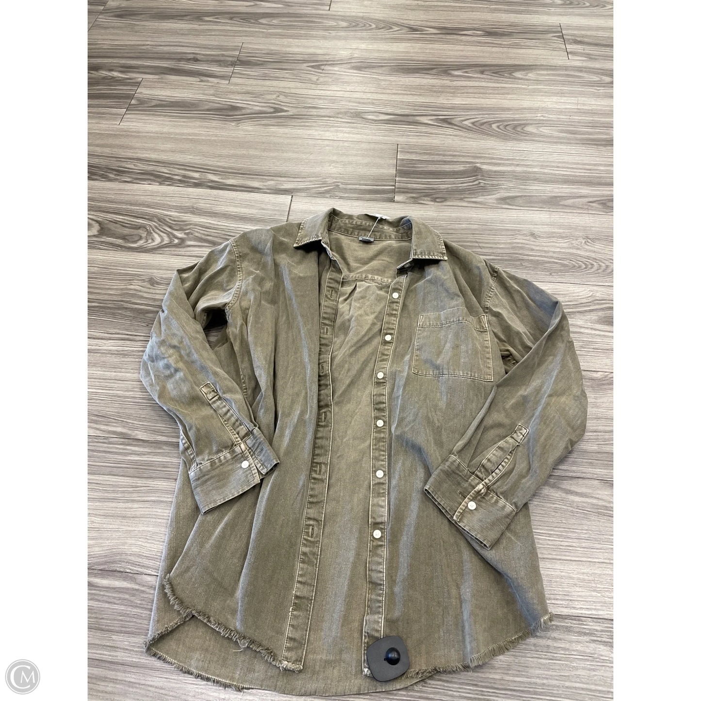 Jacket Denim By Aerie In Green, Size: M