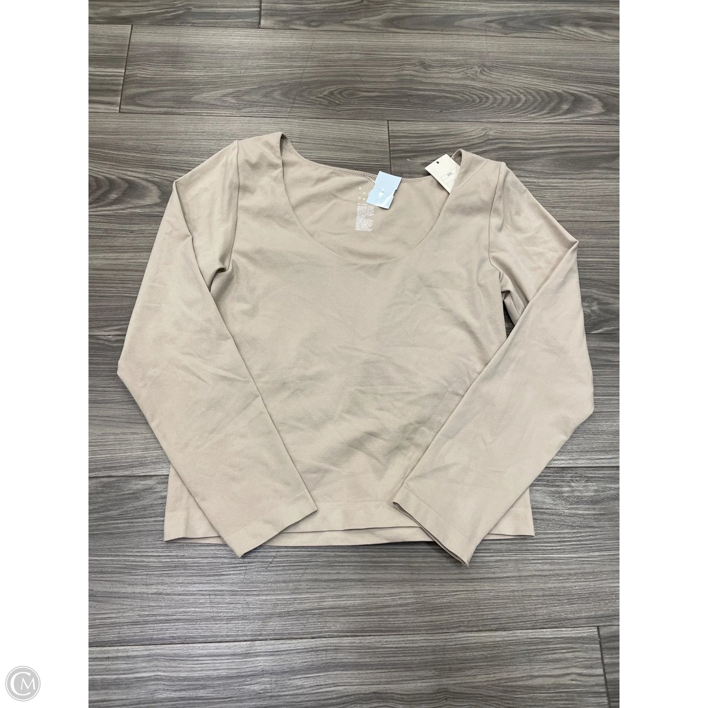 Top Long Sleeve By A New Day In Tan, Size: Xxl