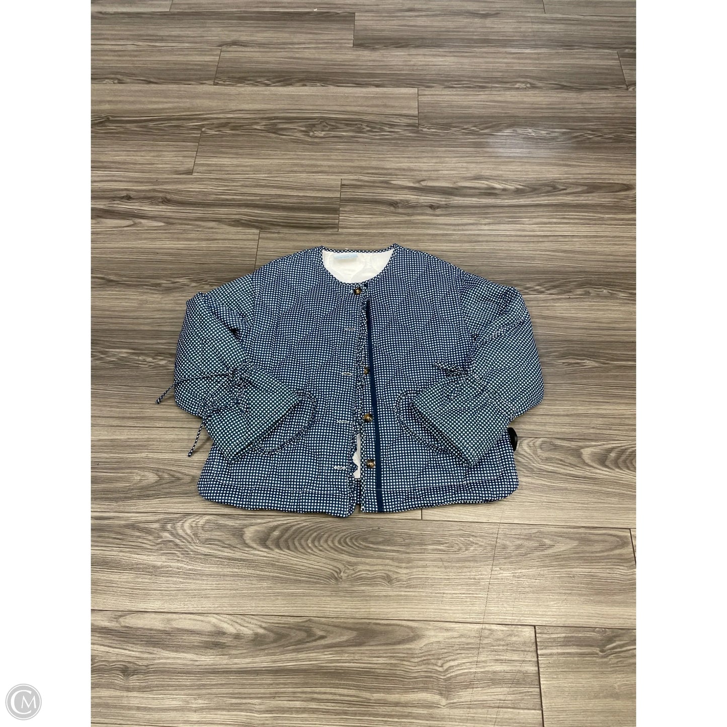 Coat Puffer & Quilted By Shein In Plaid Pattern, Size: L