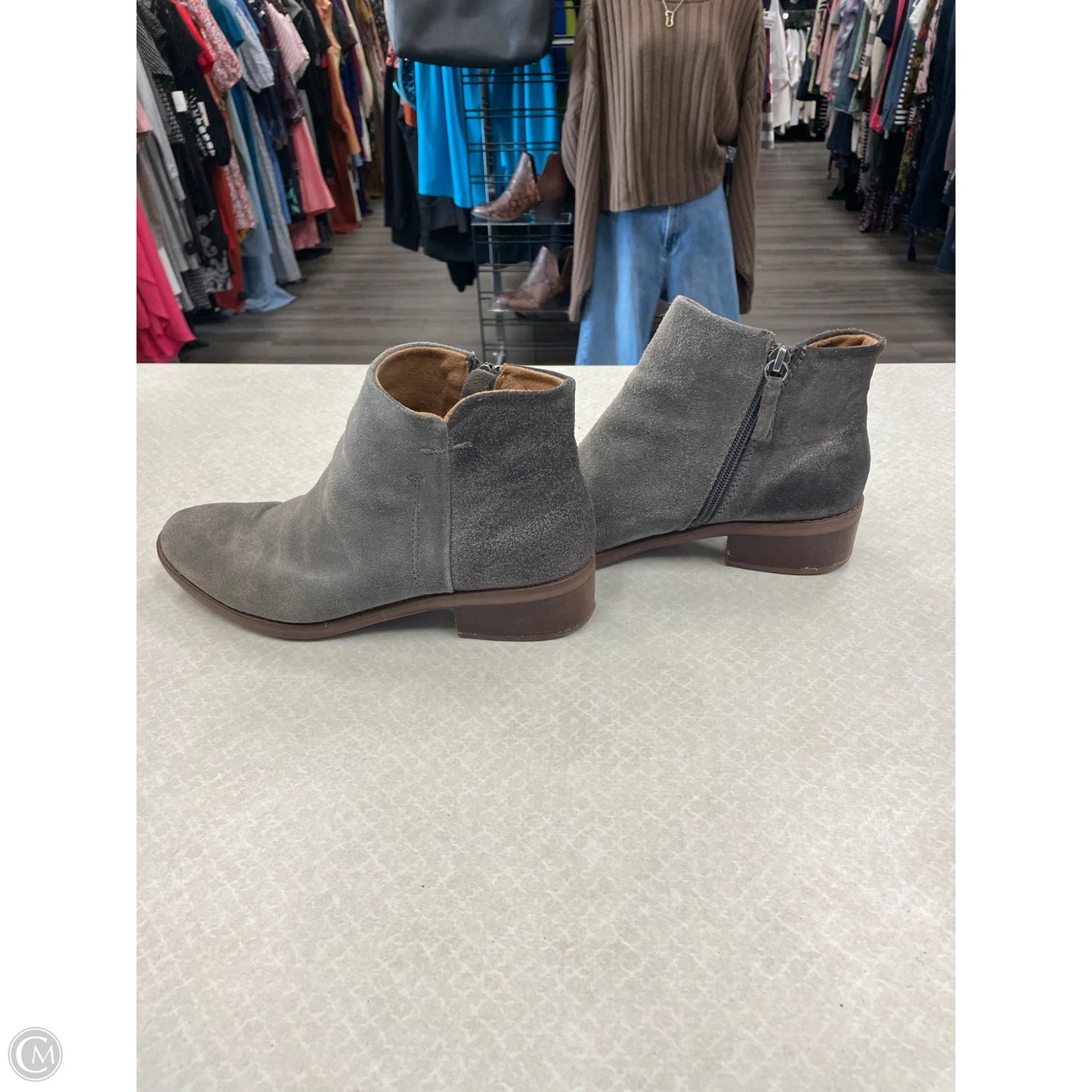 Boots Ankle Flats By Comfortiva In Grey, Size: 7