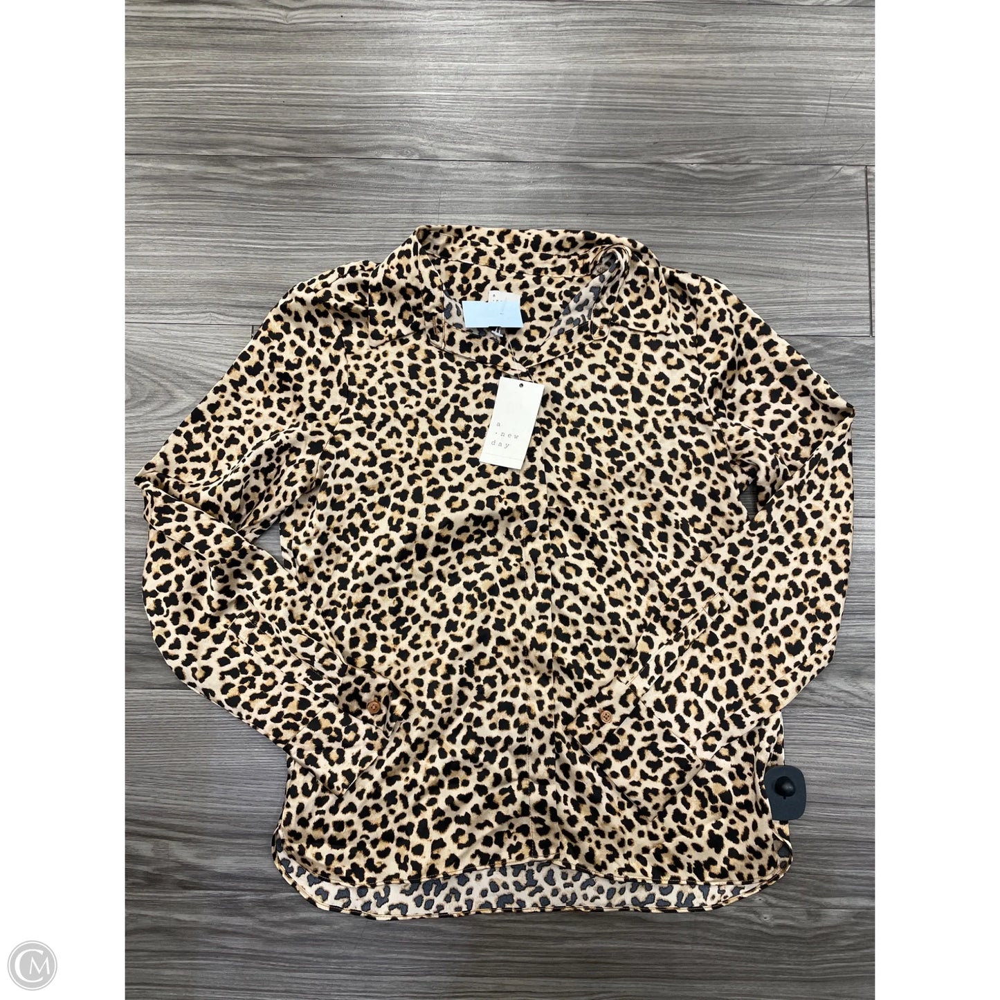 Blouse Long Sleeve By A New Day In Animal Print, Size: S