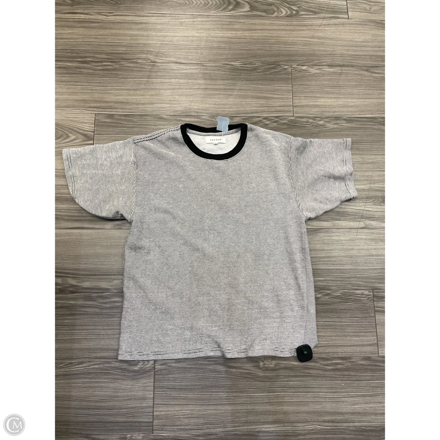 Top Short Sleeve By Pacsun In Striped Pattern, Size: L