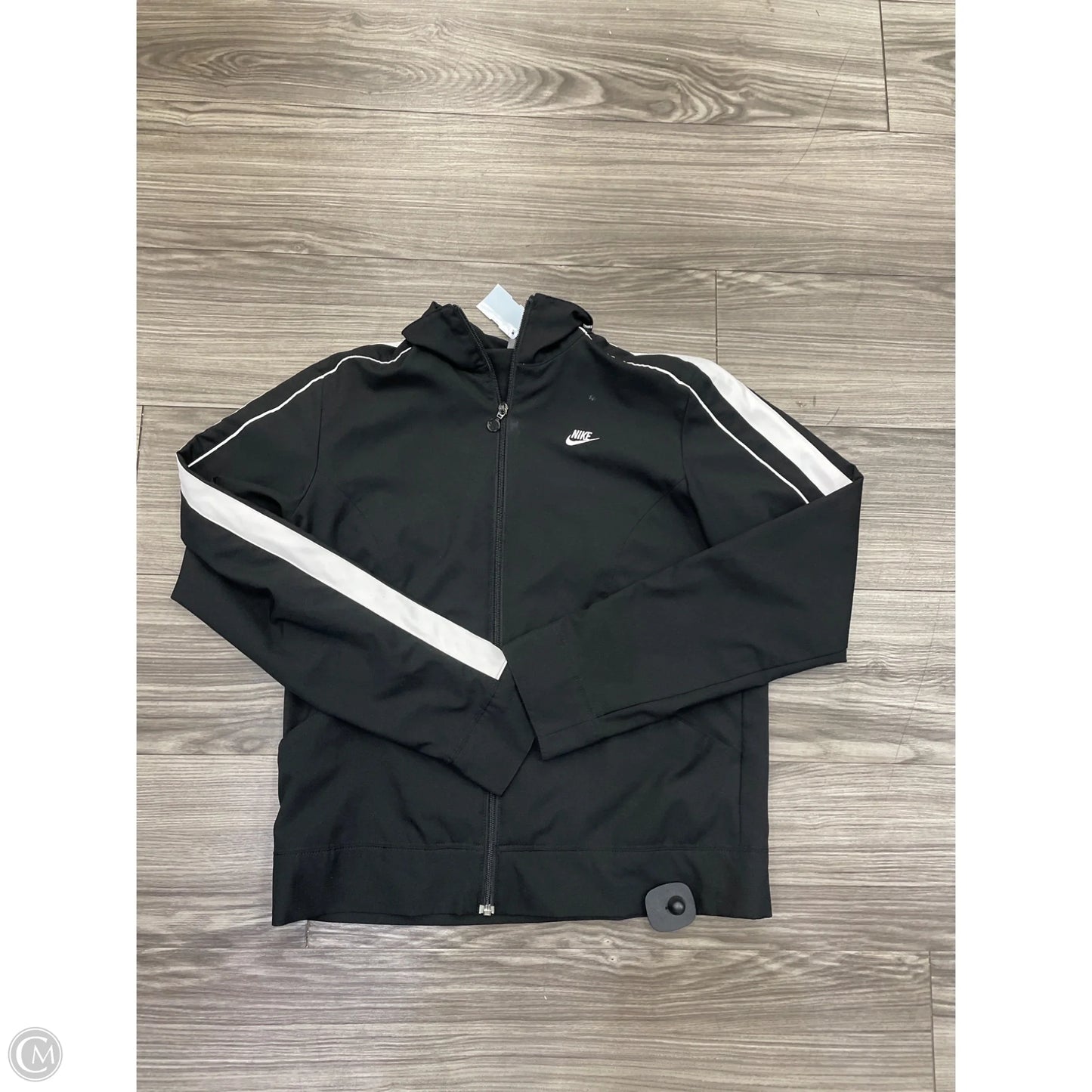 Athletic Jacket By Nike In Black, Size: M