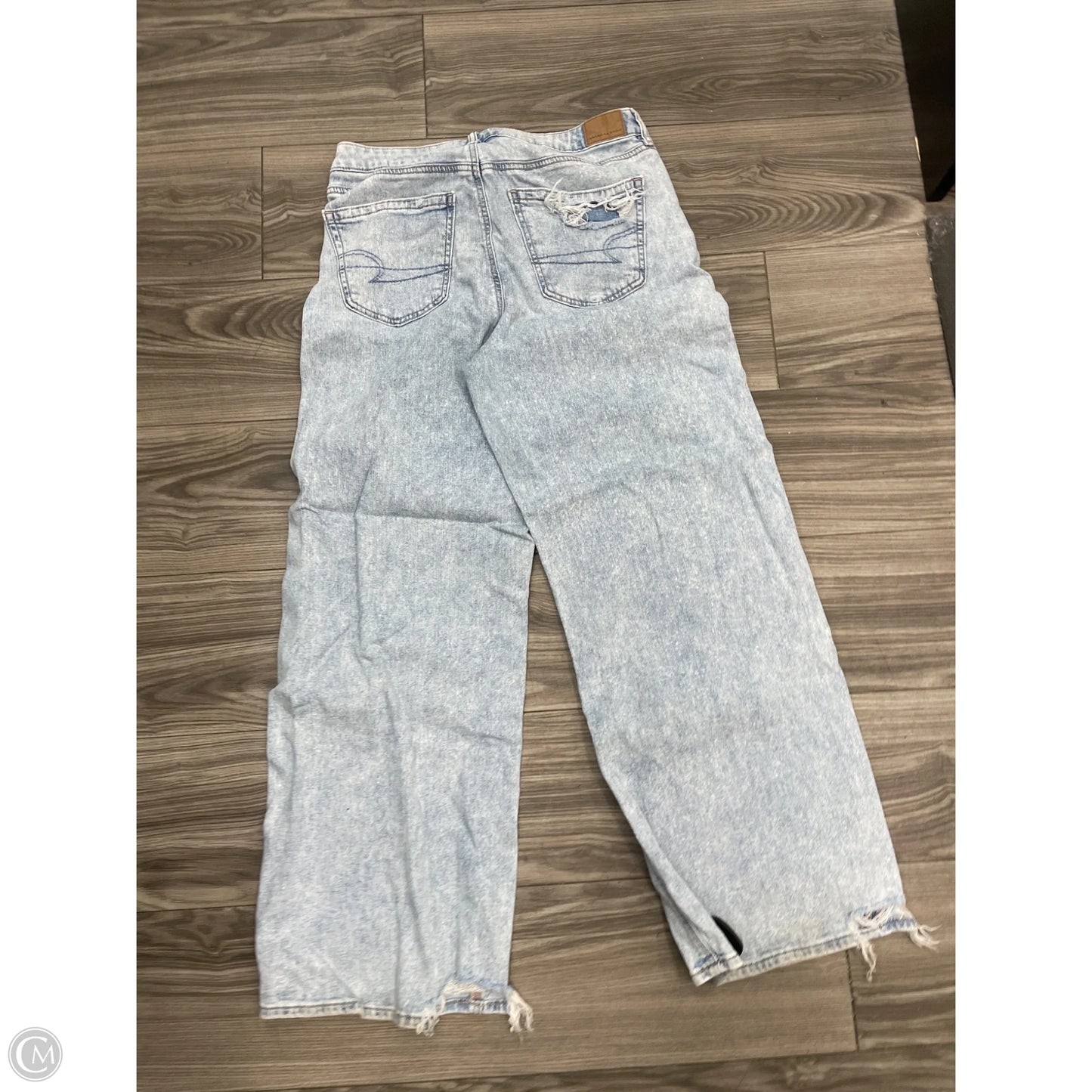 Jeans Wide Leg By American Eagle In Blue, Size: 8